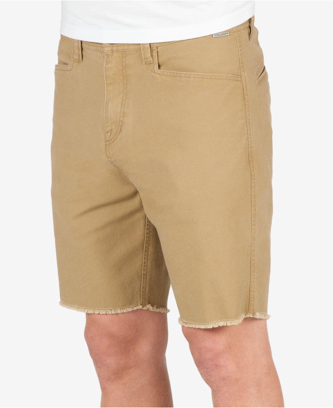 Volcom Men's Vsm Atwell Relaxed-fit Cut-off Shorts in Natural for Men ...