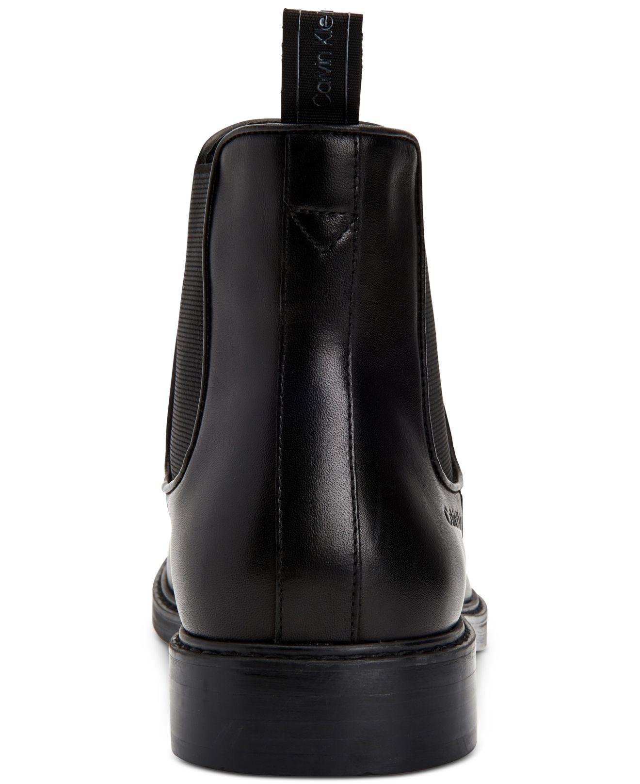 Calvin Klein Fenwick Dress Casual Chelsea Boots in Black for Men | Lyst