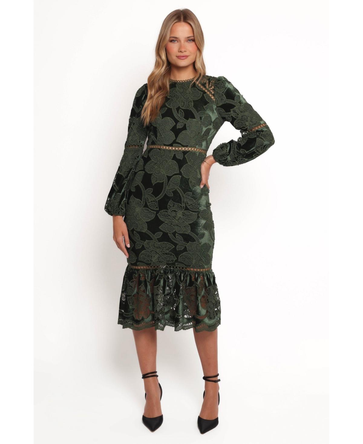 Petal & Pup Pierre Long Sleeve Maxi Dress in Green | Lyst