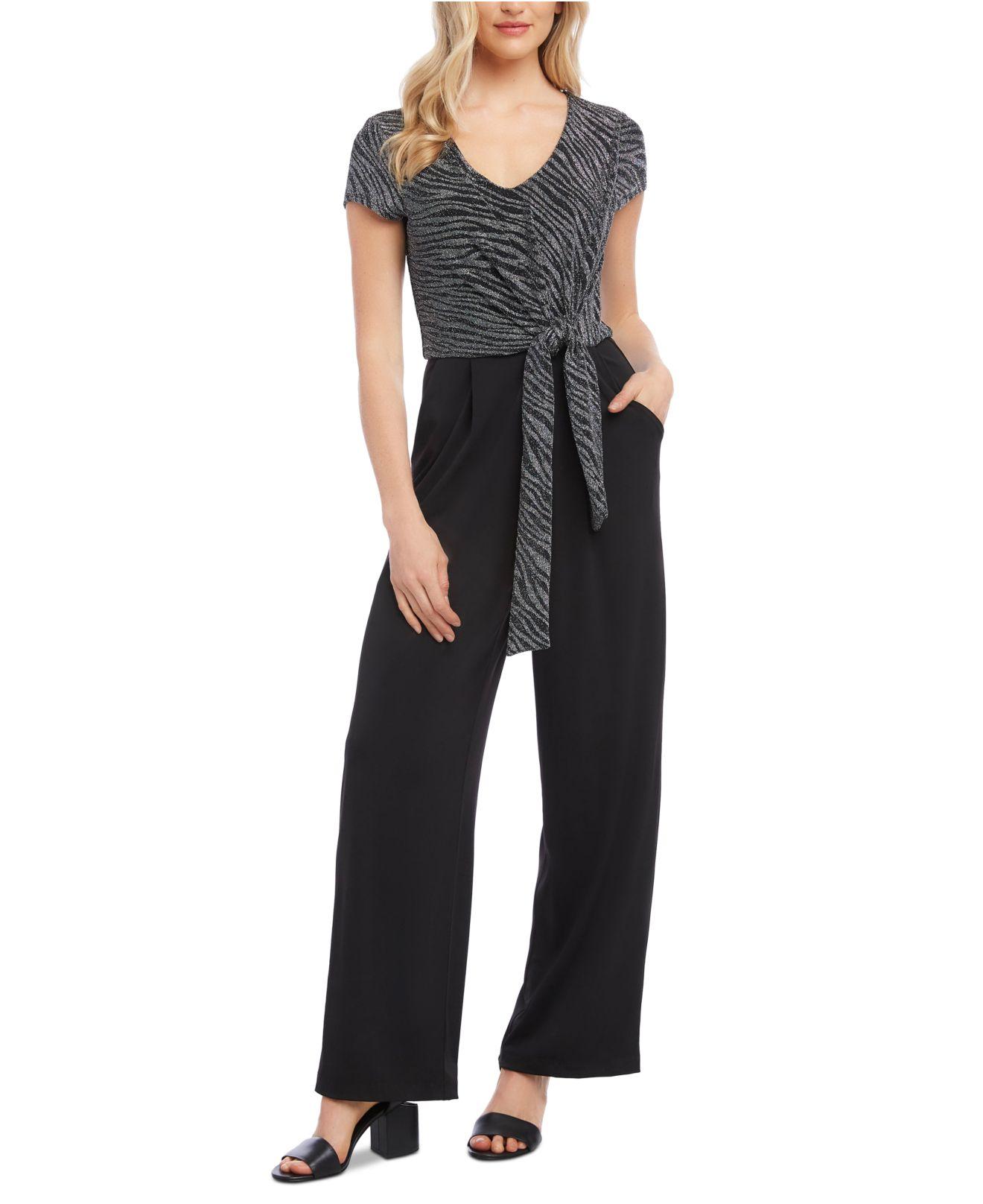 karen kane tie front jumpsuit
