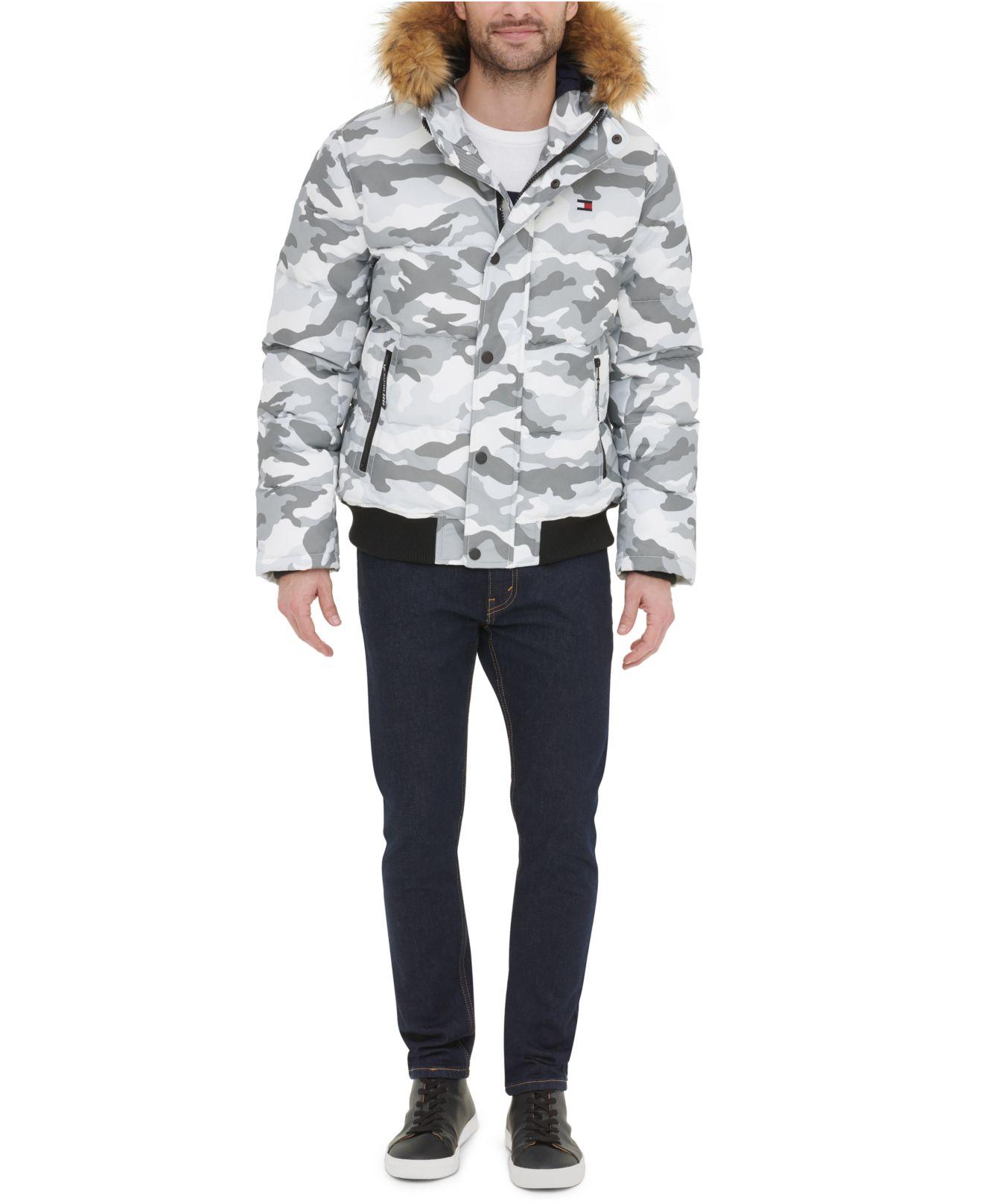 tommy hilfiger camo coat