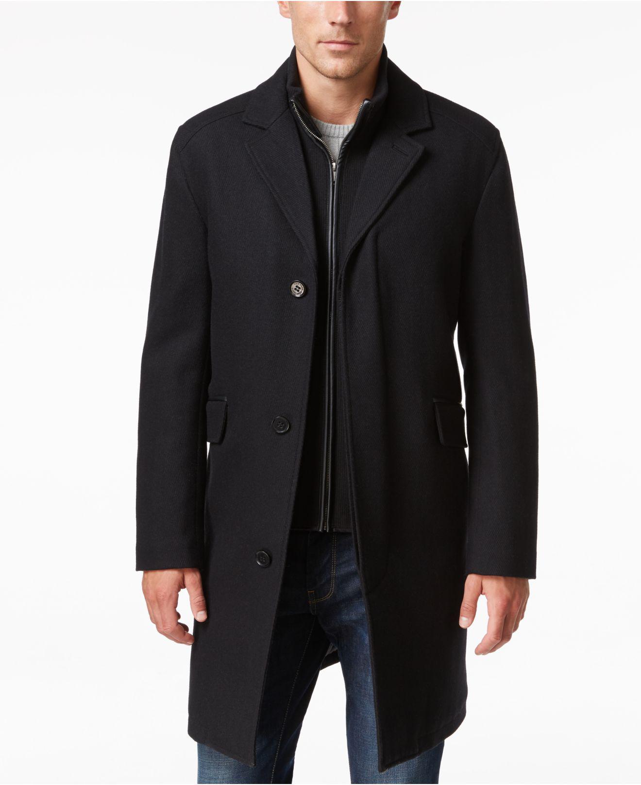 Cole haan men's twill bibby overcoat Clearance