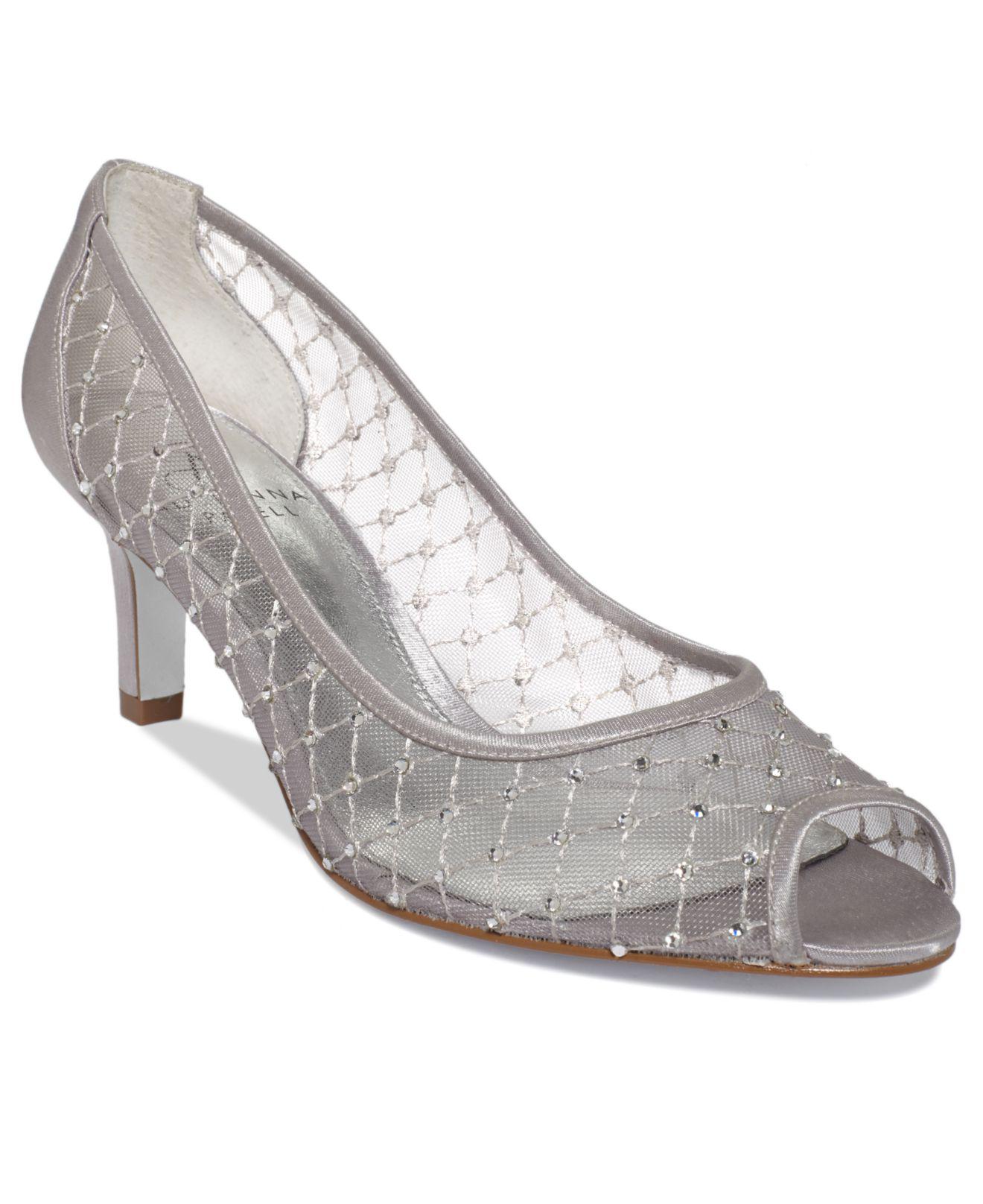 silver formal pumps
