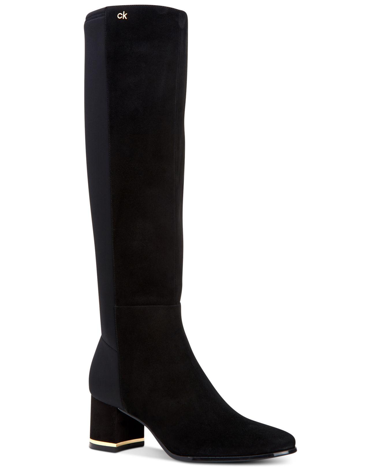 calvin klein high heel boots
