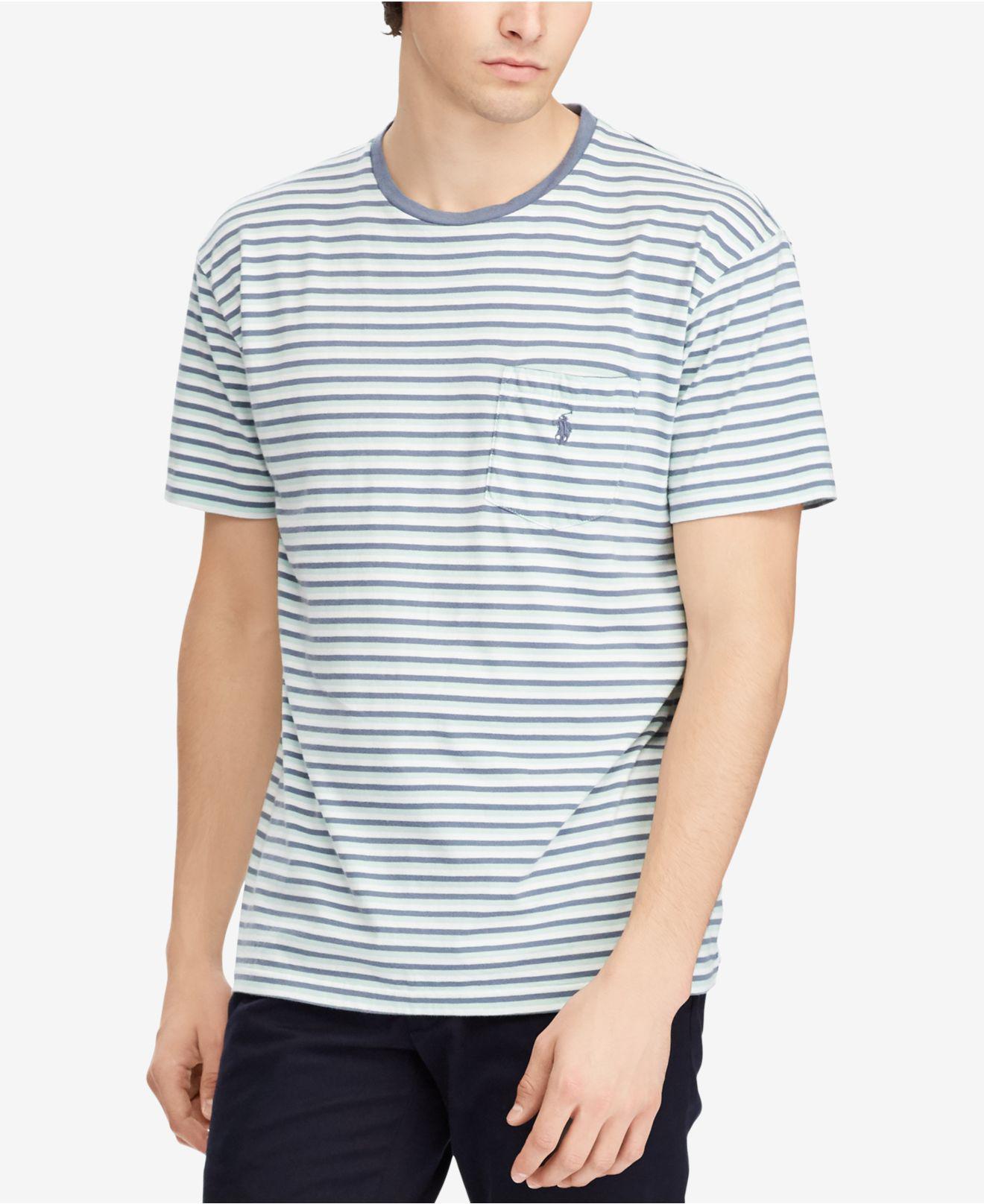 Polo Ralph Lauren Cotton Men's Classic-fit Striped T-shirt in Blue for Men  - Lyst