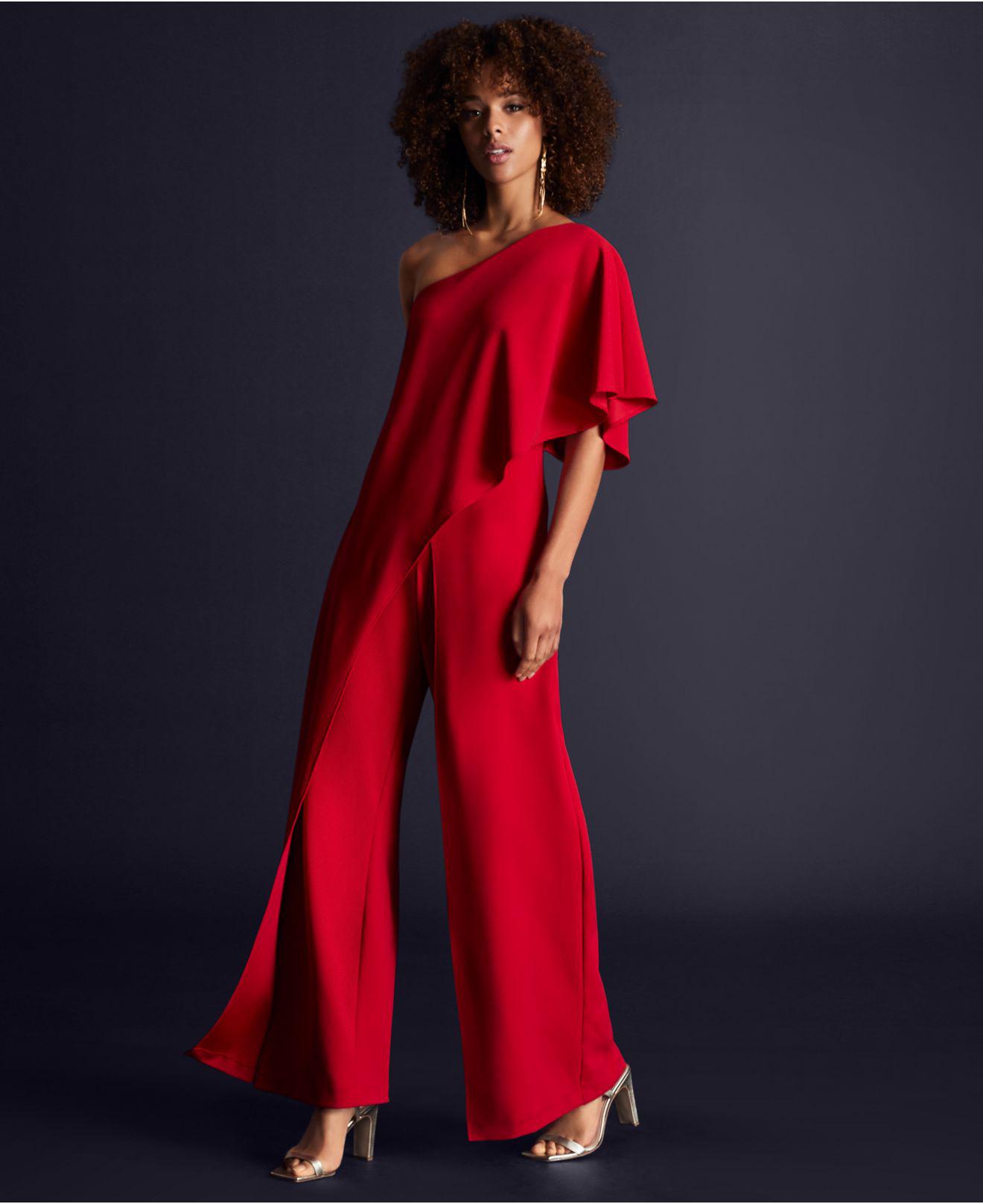 macy's one shoulder jumpsuit