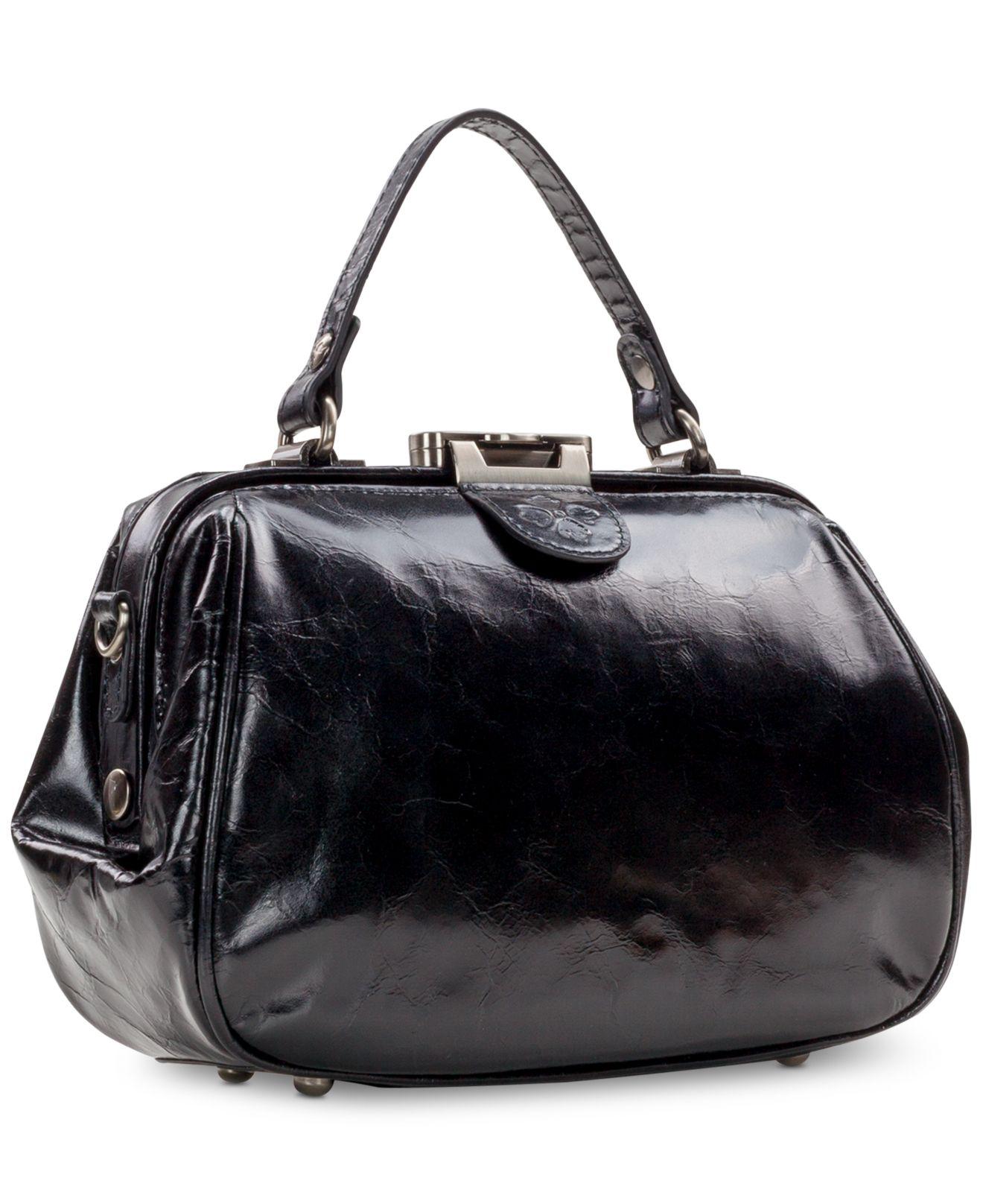 patricia nash gracchi frame leather satchel