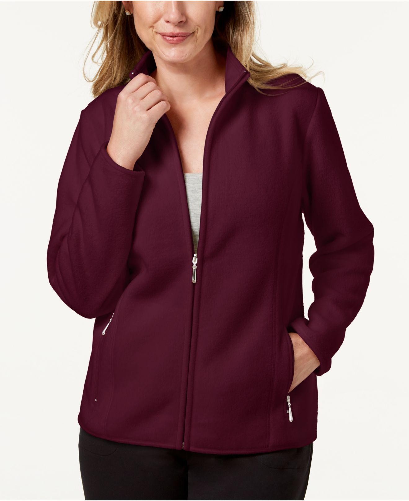 Karen Scott Petite Zeroproof Fleece Jacket, Created For Macy's in