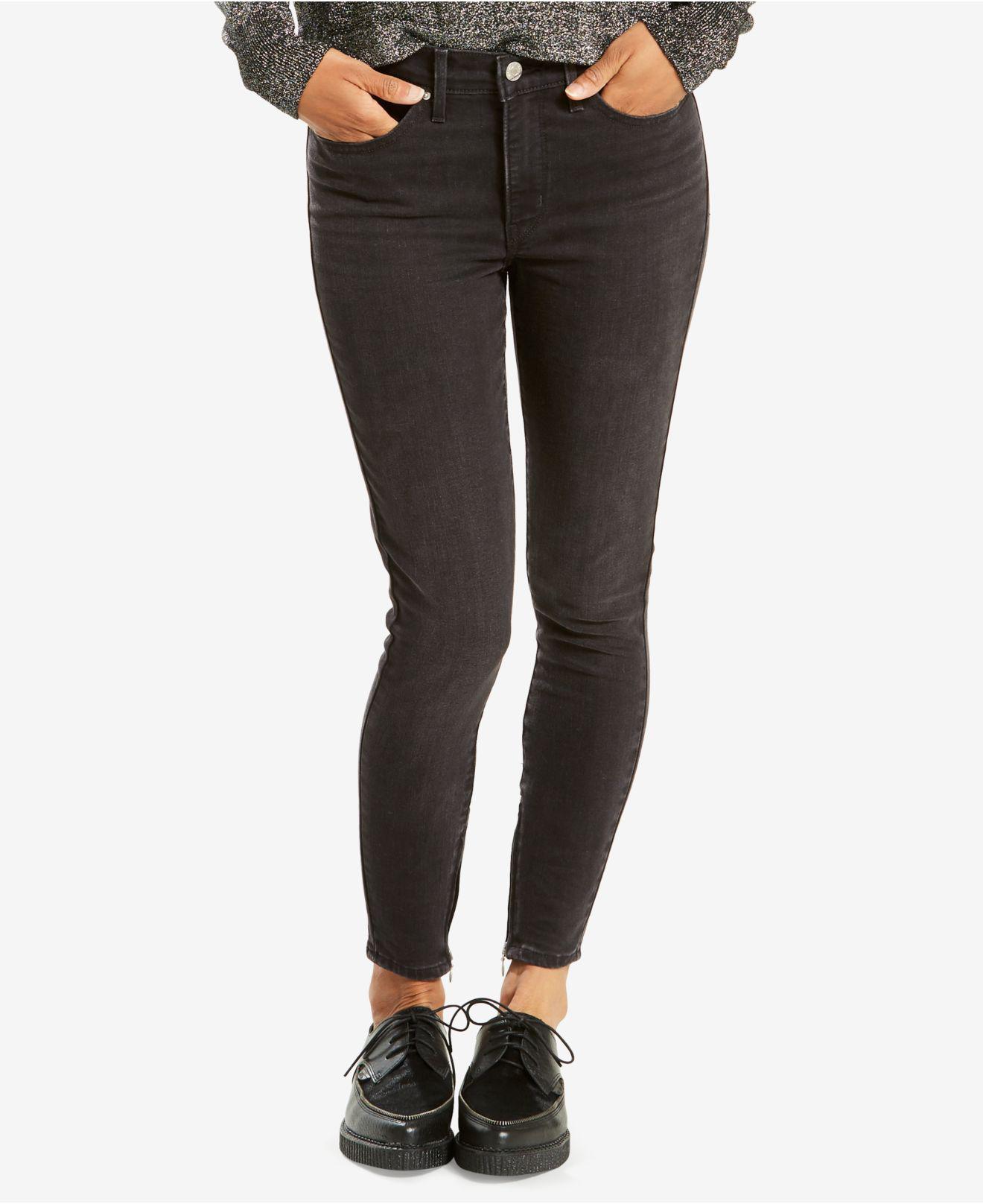 Levi's Denim 311 Shaping Skinny Ankle Jeans in Black - Lyst