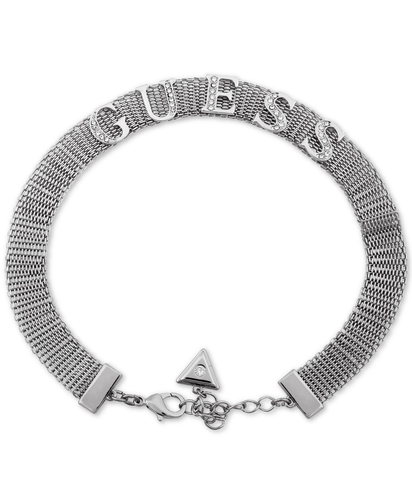 guess silver choker