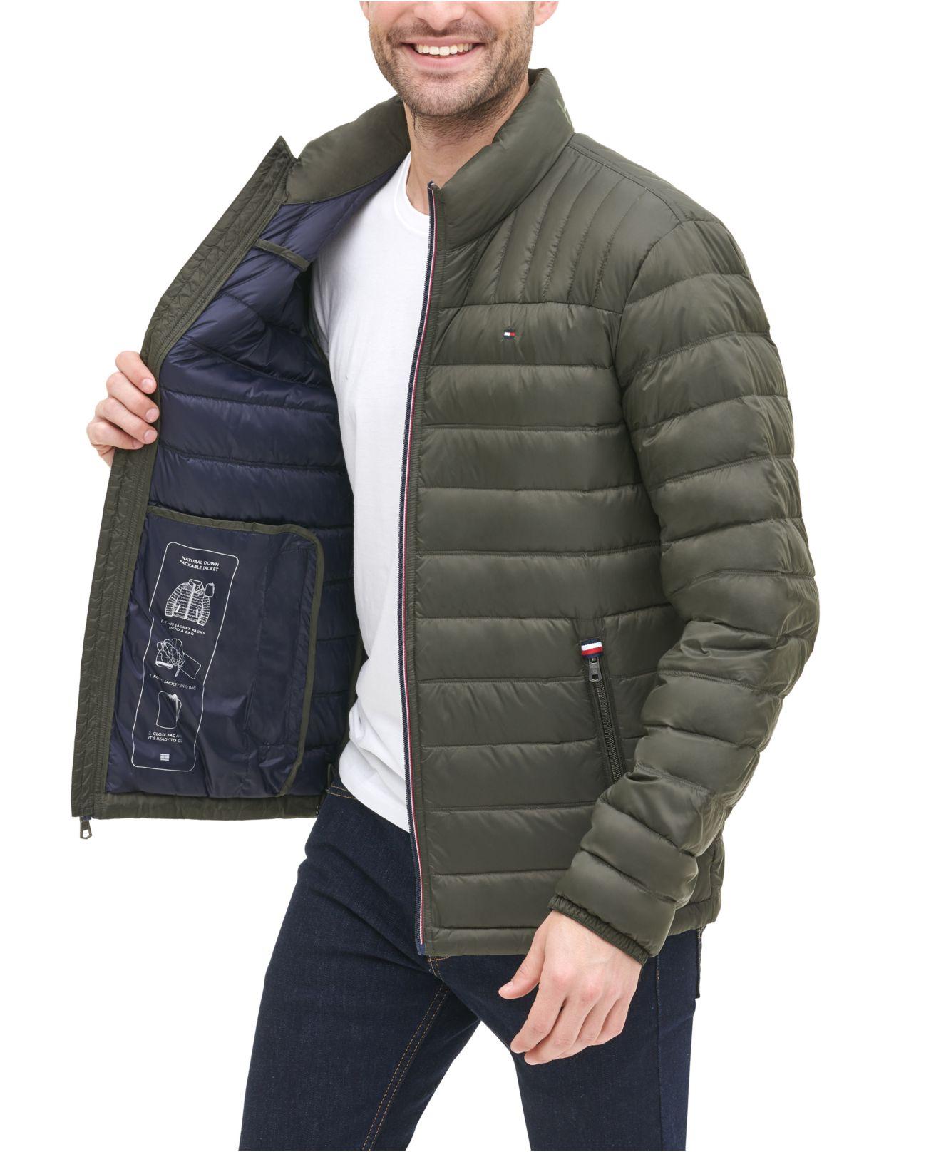 Tommy Hilfiger Down Quilted Packable Puffer Jacket in Olive (Green) for