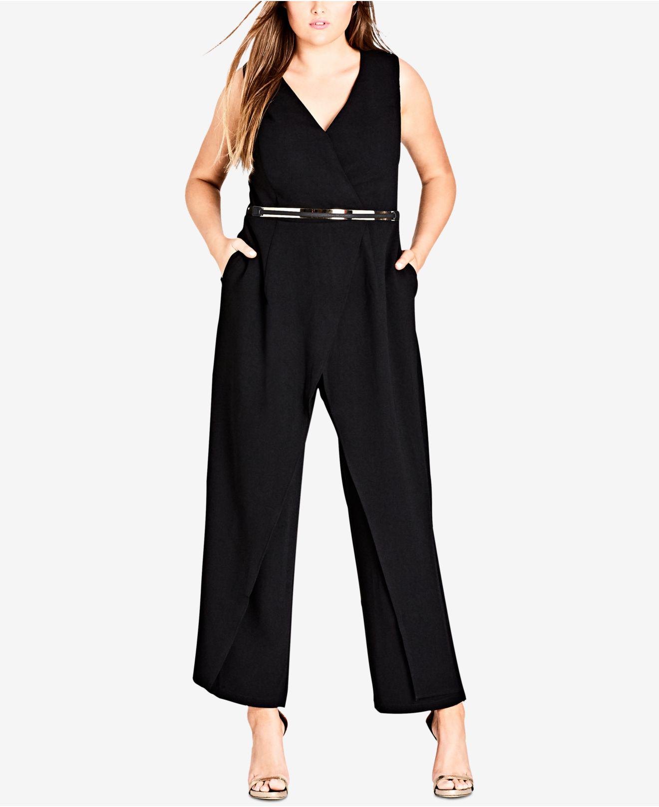 city chic black jumpsuit