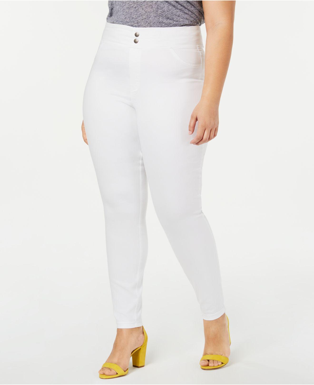hue White Plus Size Original Smooth Denim Leggings Created For Macys
