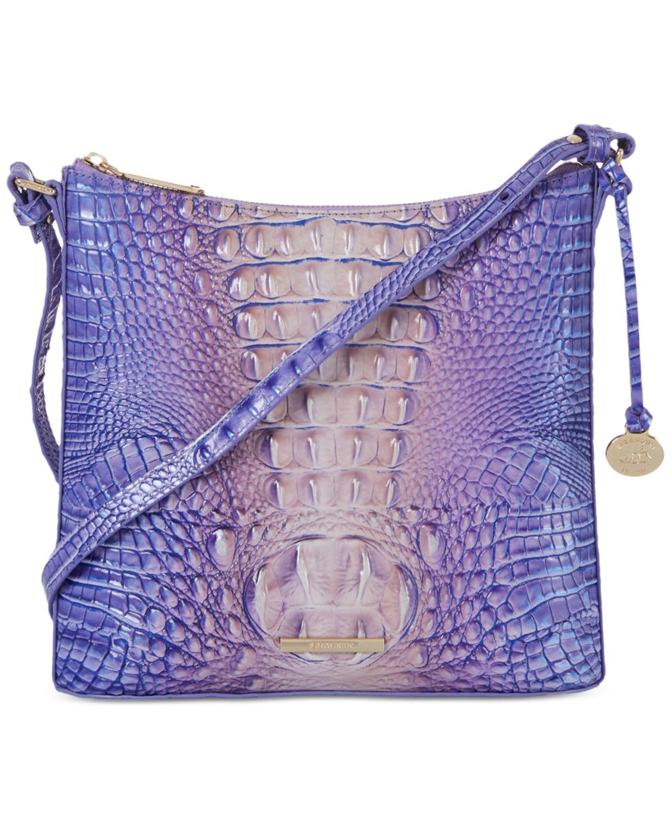 Brahmin Katie Melbourne Embossed Leather Crossbody in Purple Lyst