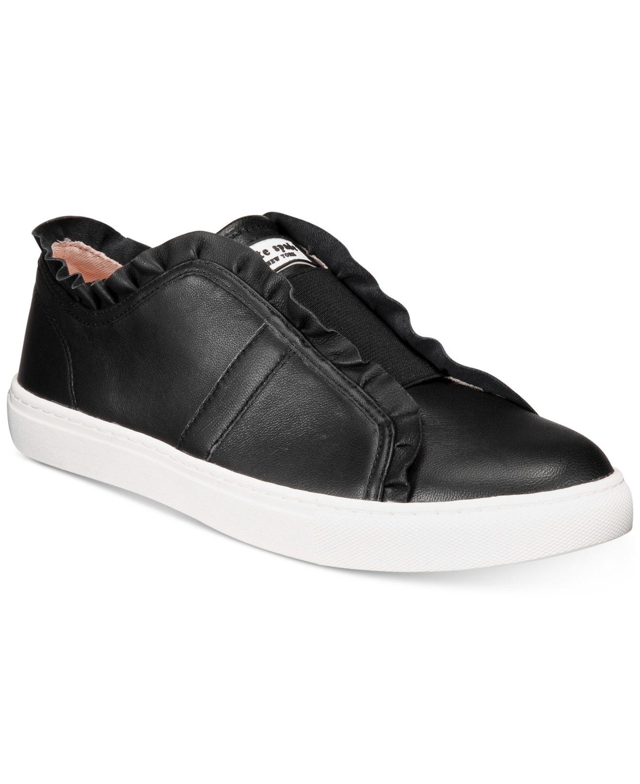 Kate spade black slip on sneakers sale