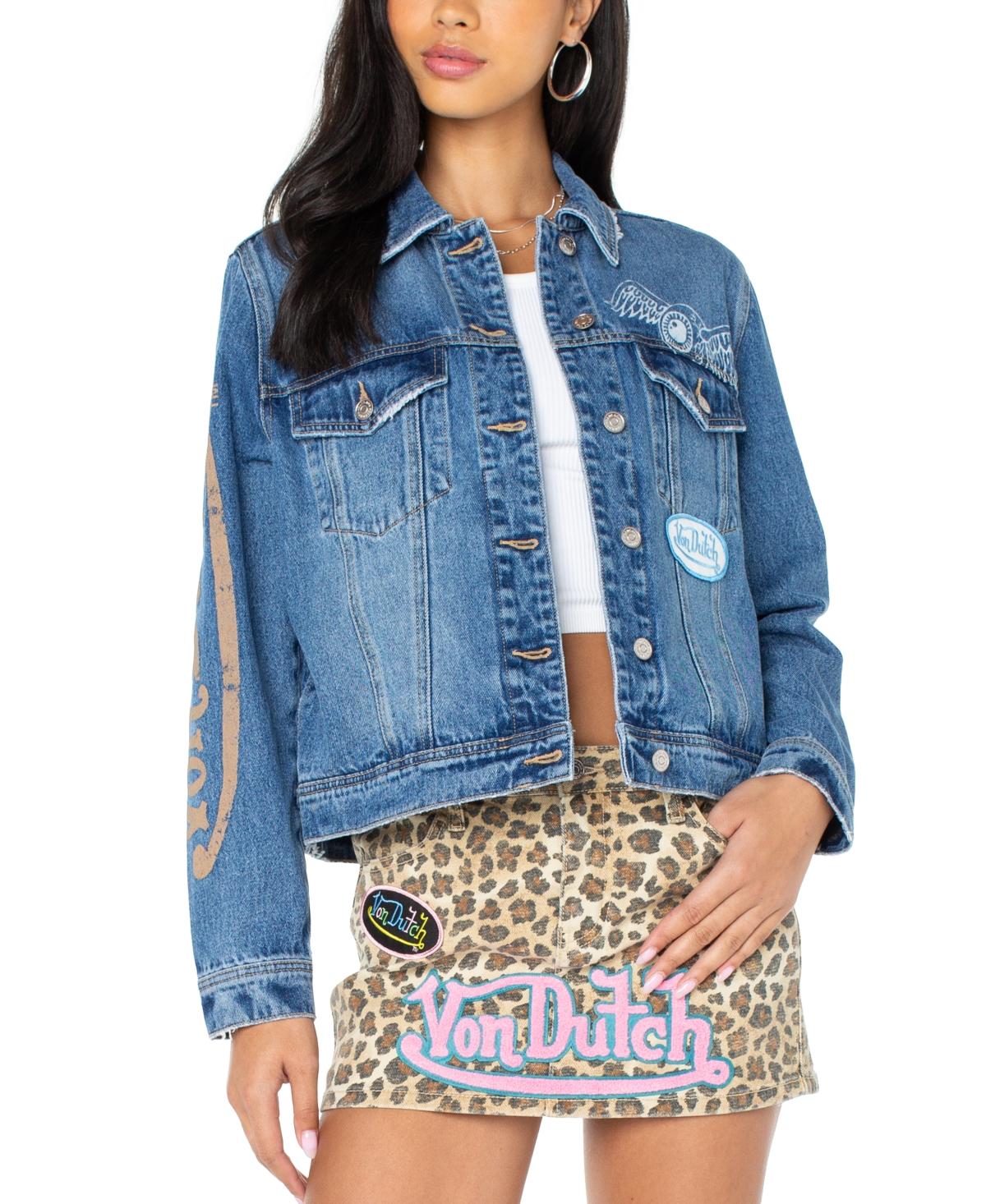 Von Dutch Cotton Denim Trucker Jacket in Blue | Lyst