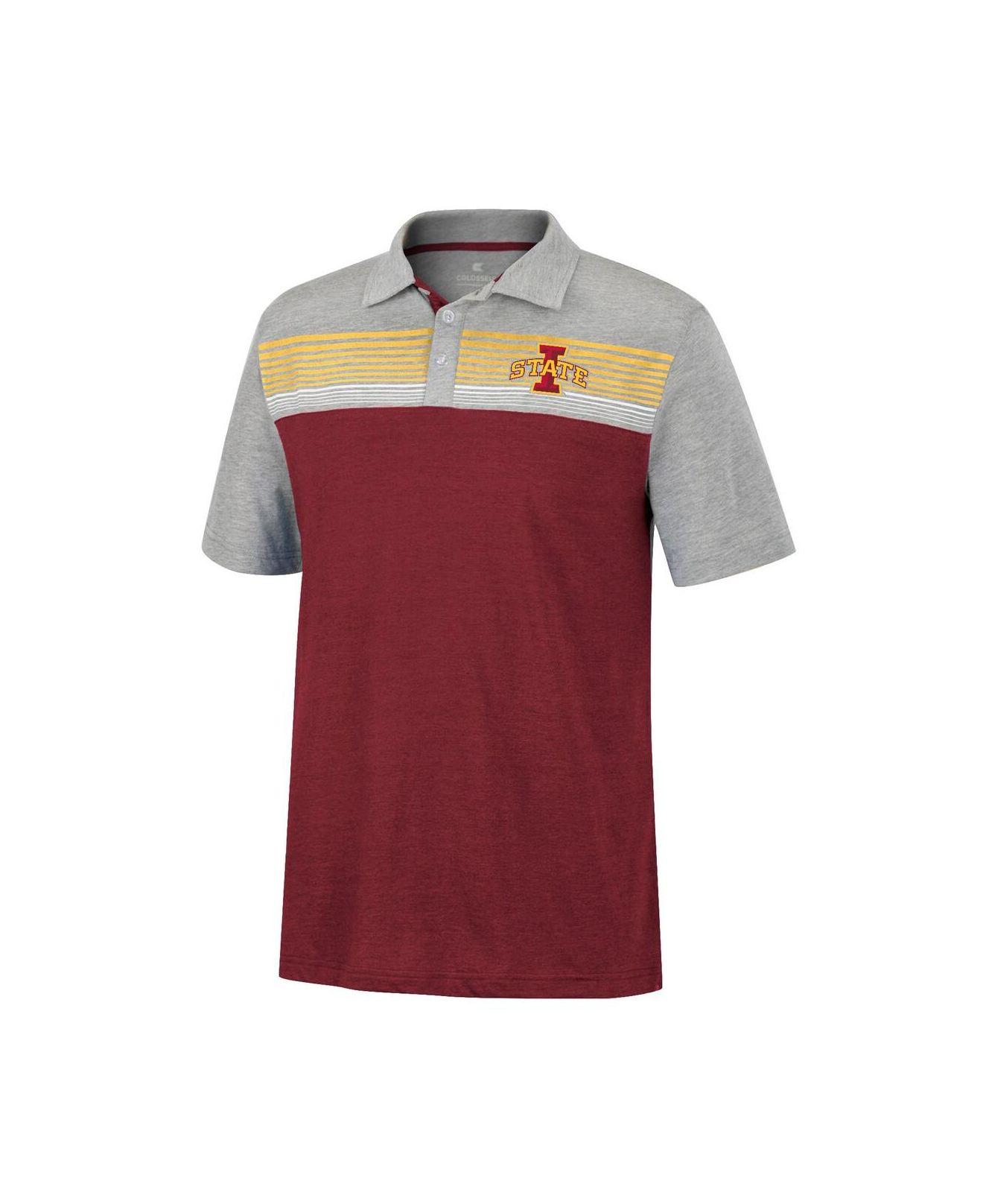 Colosseum Athletics Cardinal, Heather Gray Iowa State Cyclones