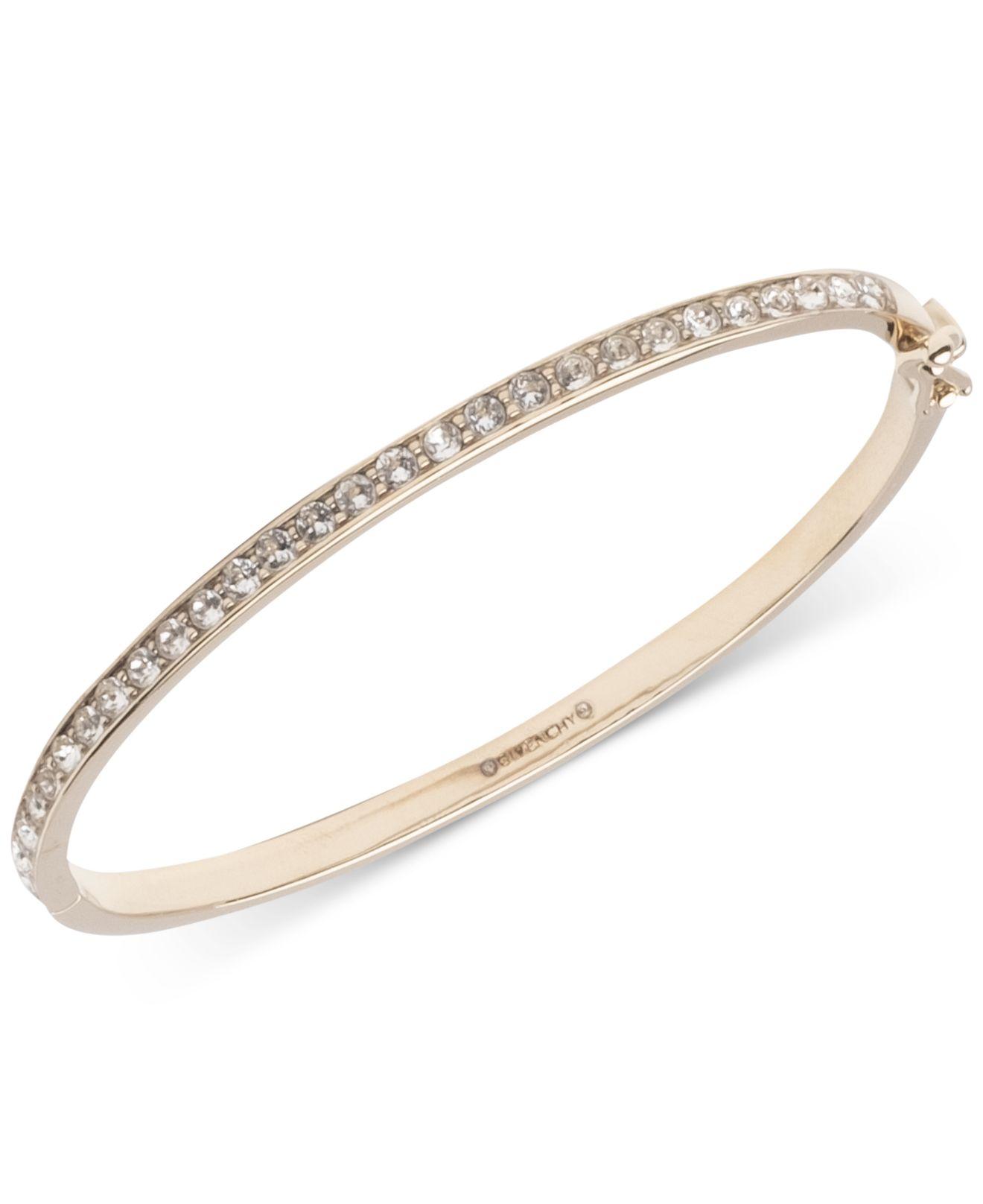 Givenchy Bracelet, Rose Goldtone Silk Swarovski Element Bangle