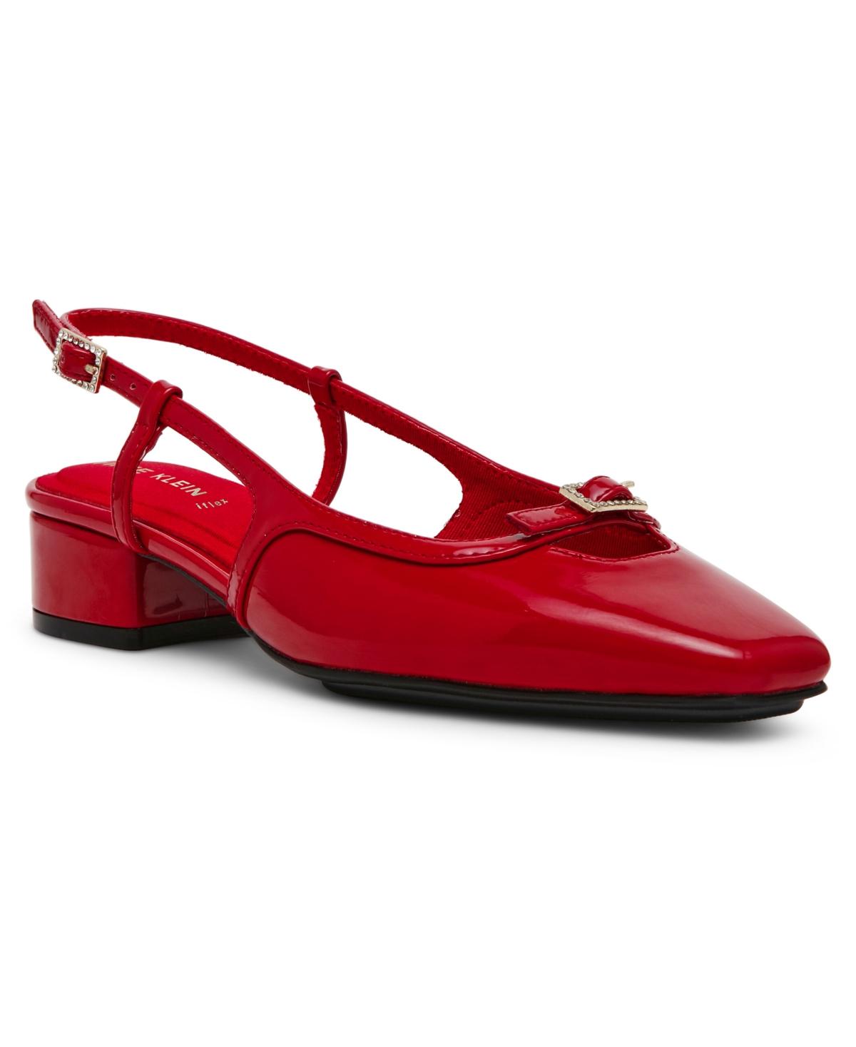 Anne Klein Natalie Snip Toe Slingback Flats in Red Lyst