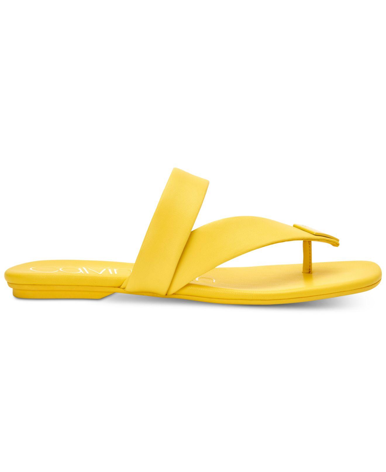 calvin klein saurin flat sandals