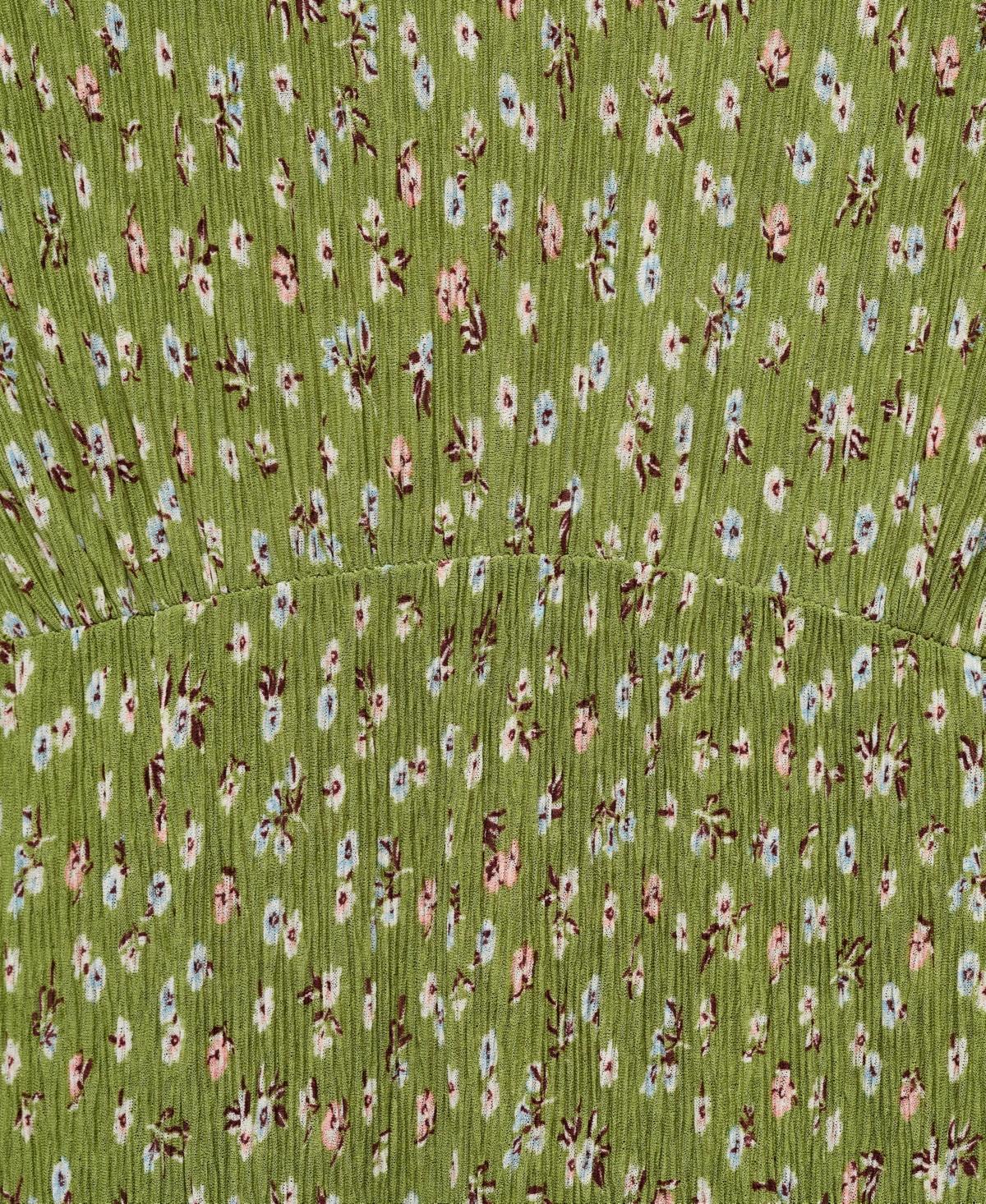 maurices olive green dress MANGO.Long green floral wrap dress TS – Hibuy market main image 0