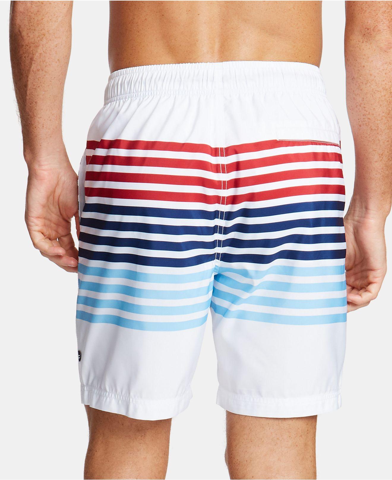 Nautica Stripe Swim Trunk (white) Men's Swimwear in White for Men ...