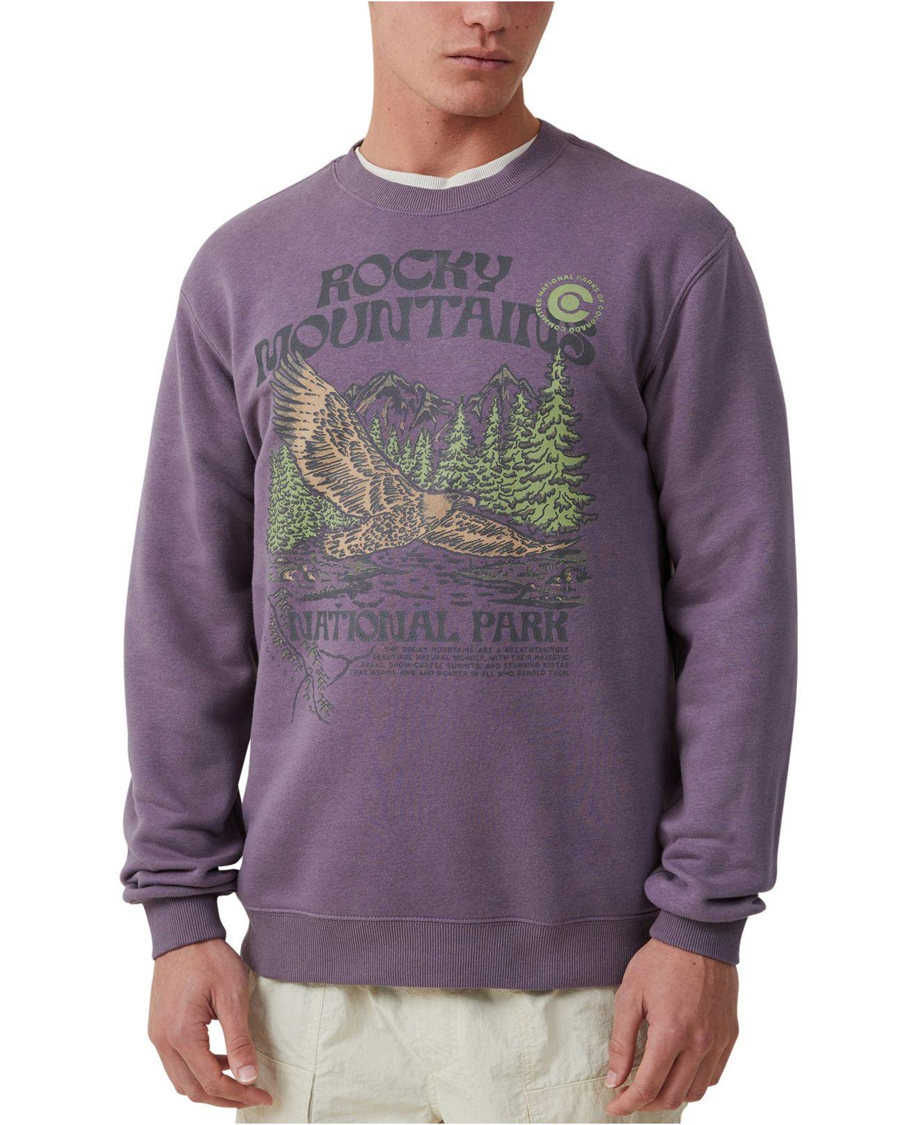 Cotton On Graphic Crew Fleece Sweatshirt in Purple for Men | Lyst