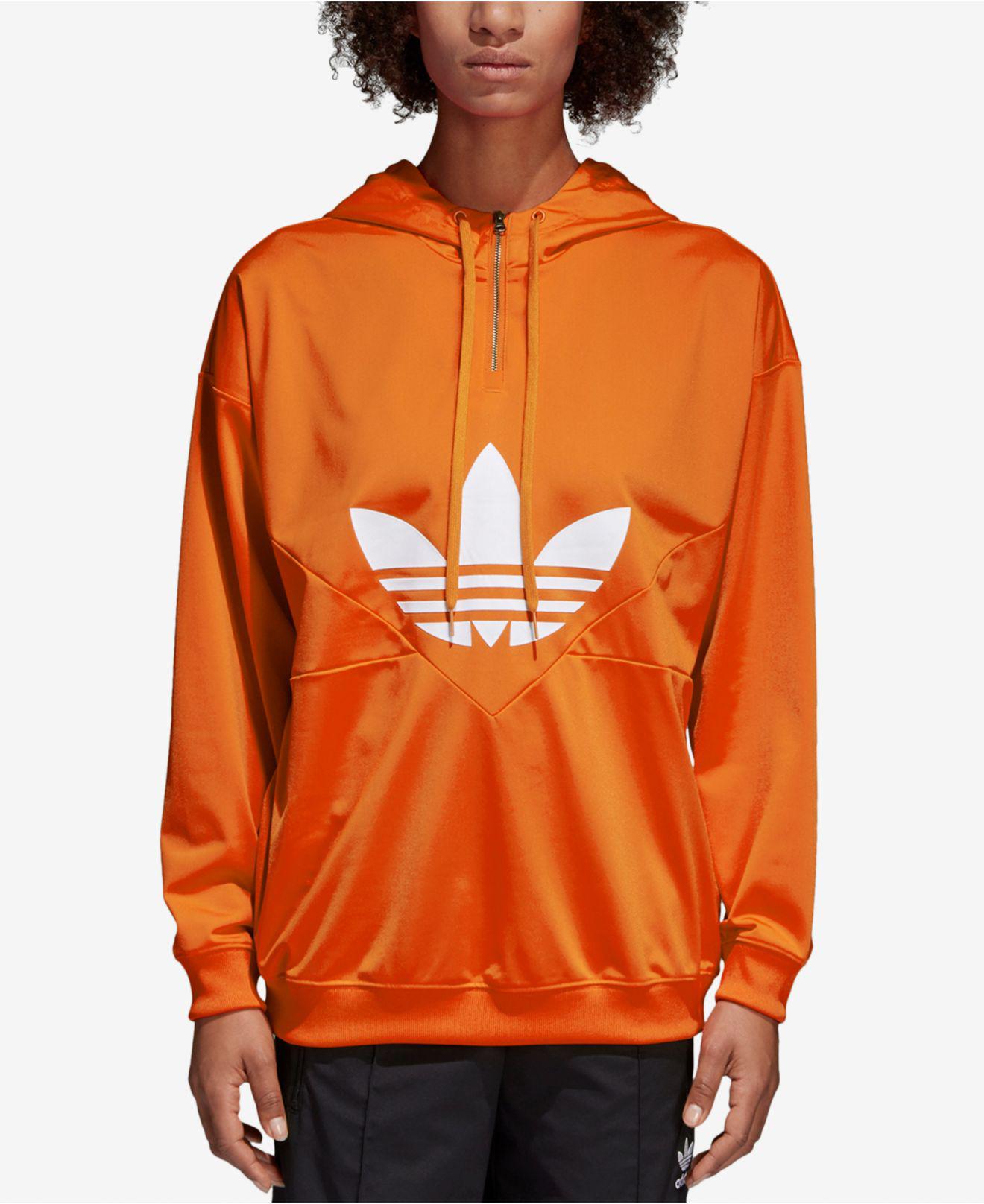 adidas orange zip hoodie