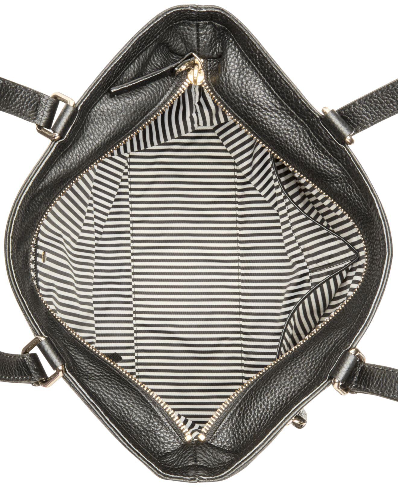 Kate Spade Cobble Hill Tayler Pebble Leather Tote in Black ...