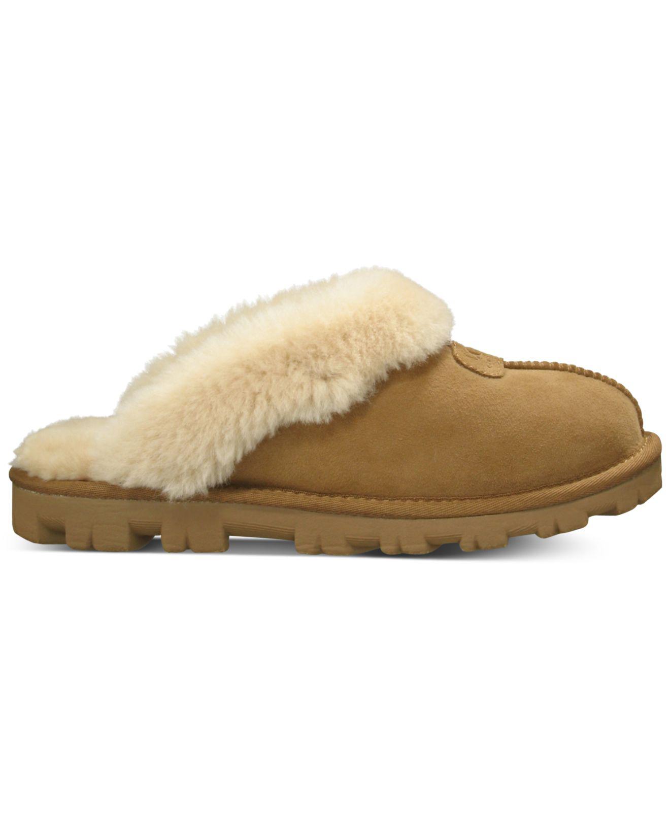 UGG Fur Coquette Slide Slippers in Chestnut (Brown) Lyst