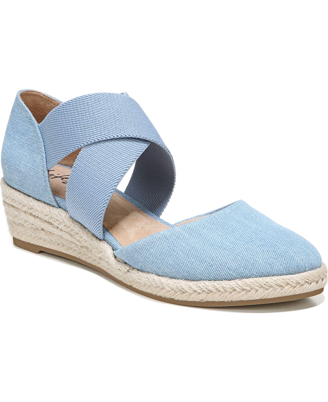 LifeStride Keaton Slip-on Wedge Espadrilles in Blue | Lyst