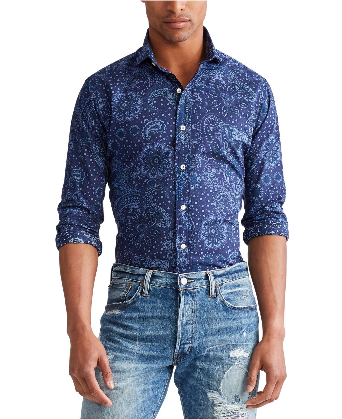 ralph lauren paisley shirt