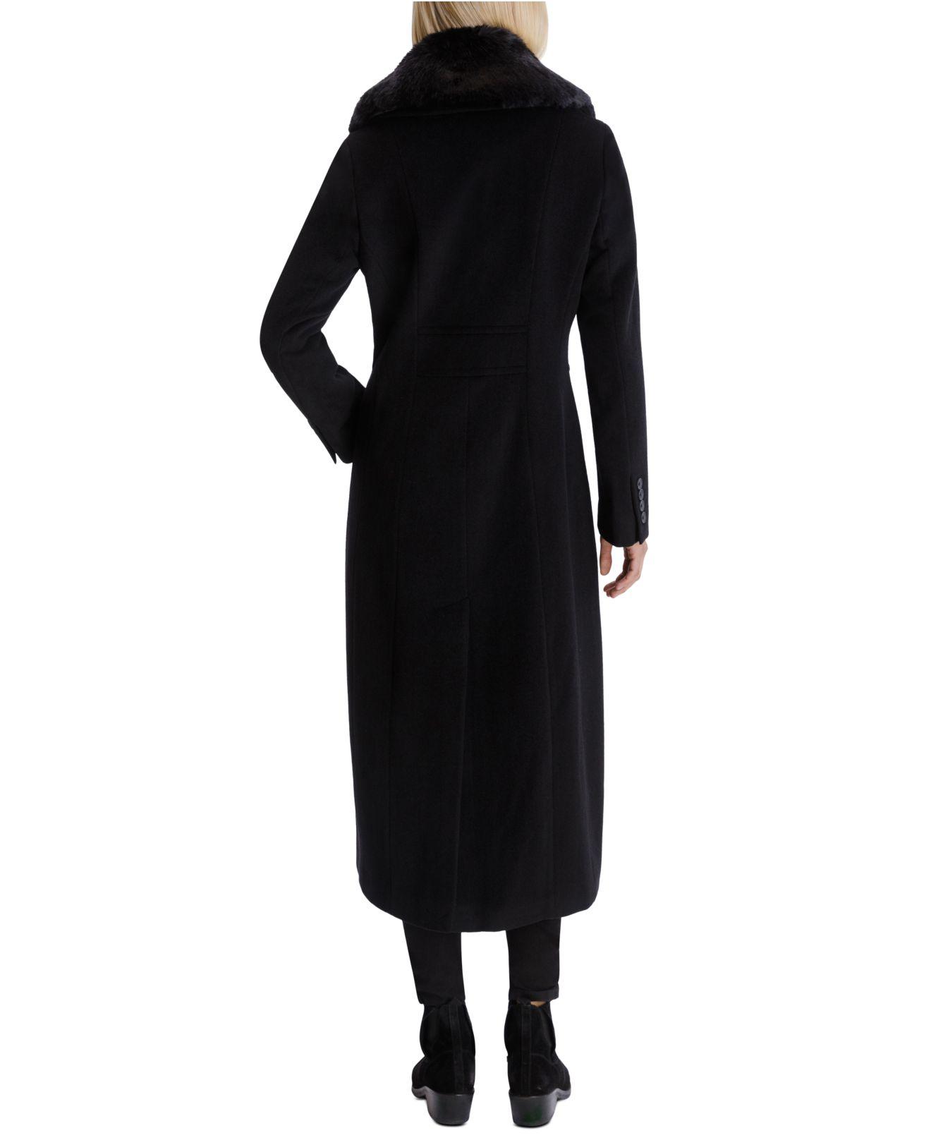 anne klein faux fur coat