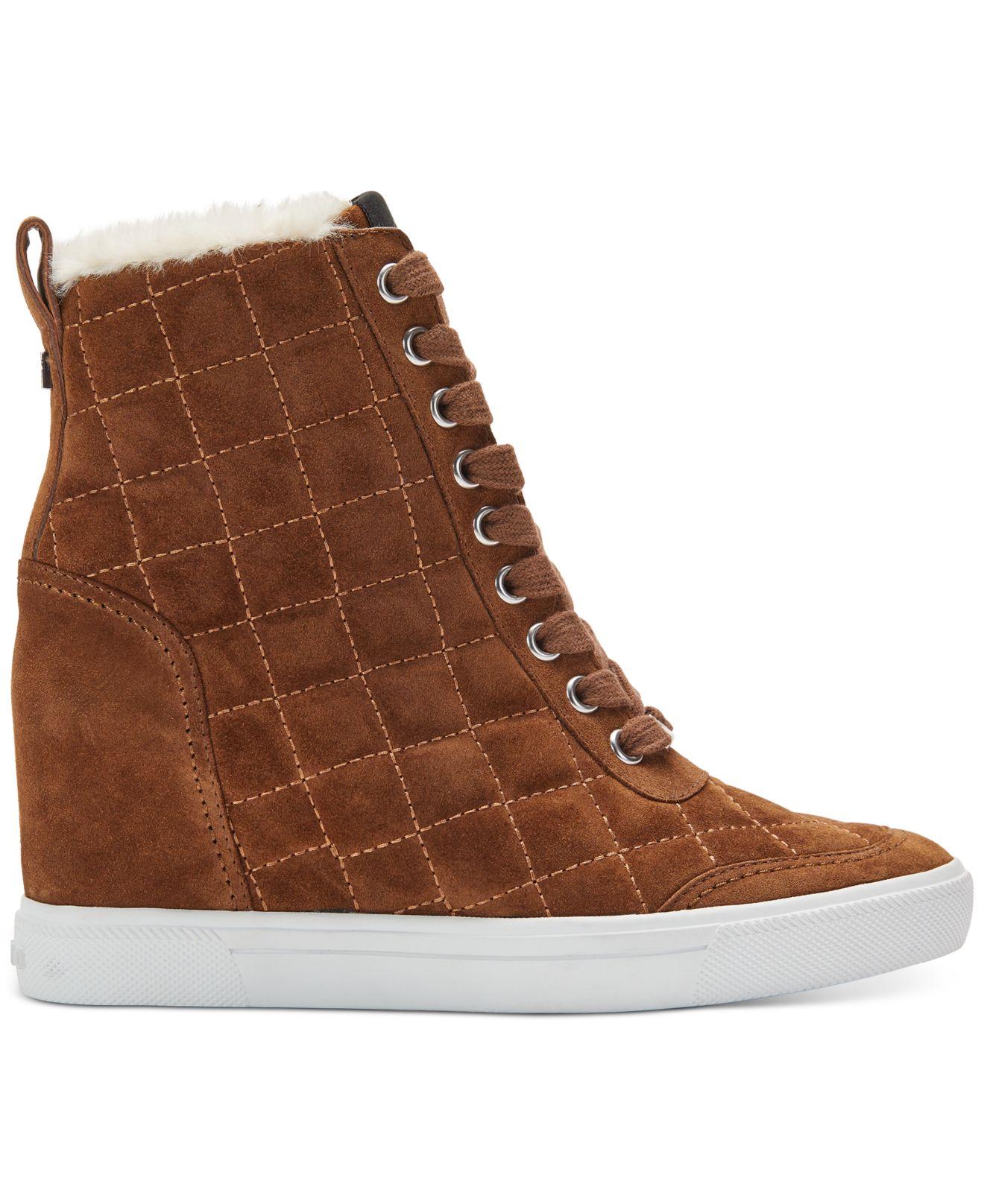 dkny cira wedge sneakers