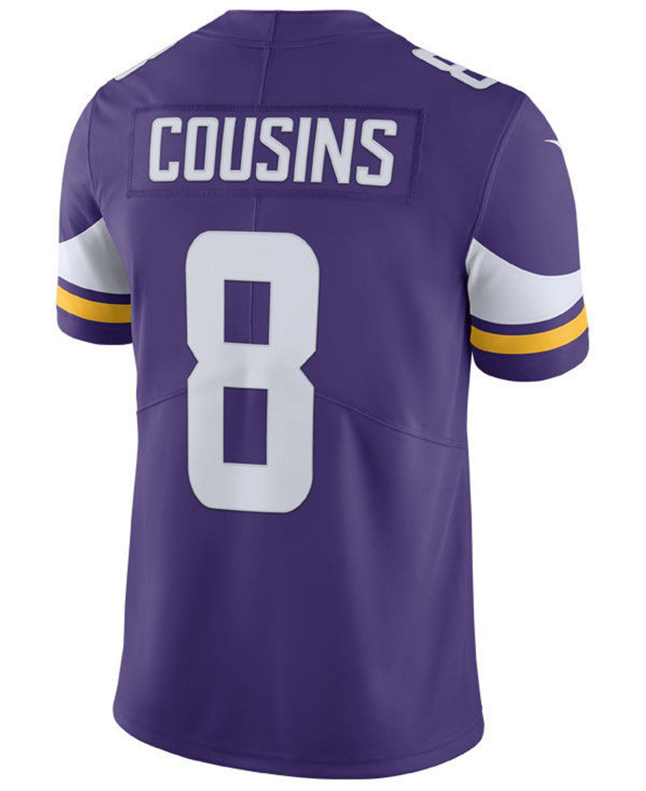 Nike Synthetic Kirk Cousins Minnesota Vikings Vapor Untouchable Limited ...