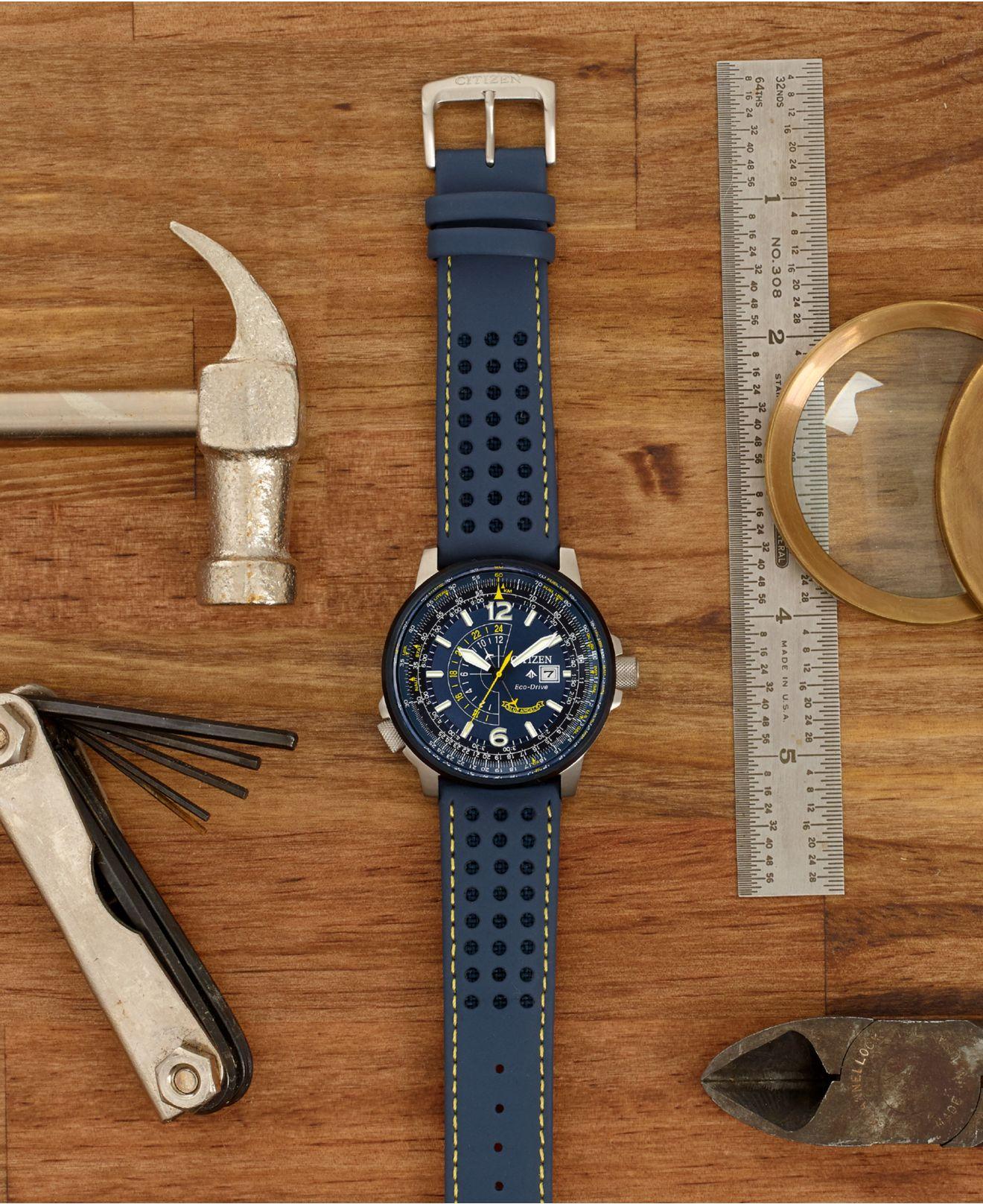 citizen blue angels leather strap