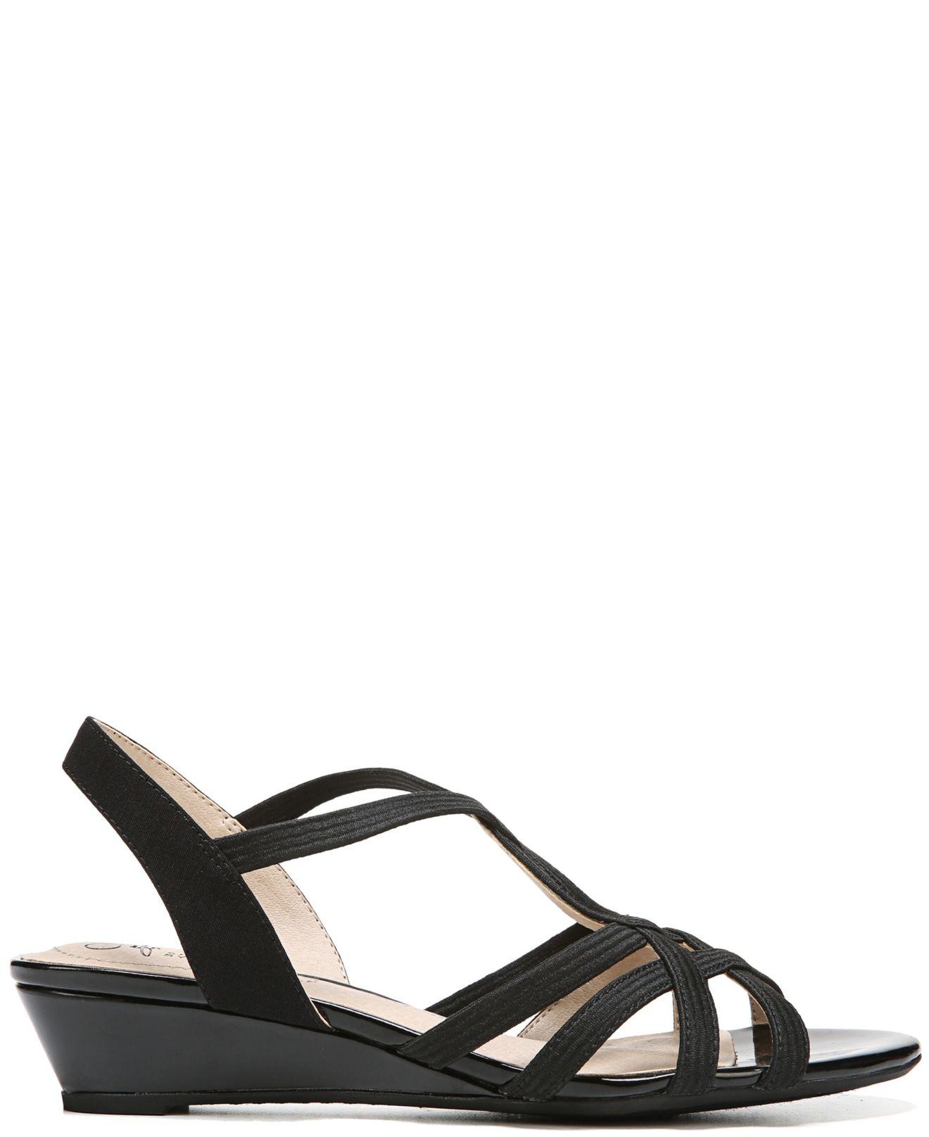 LifeStride Synthetic Yaya Strappy Dress Sandals in Black - Lyst