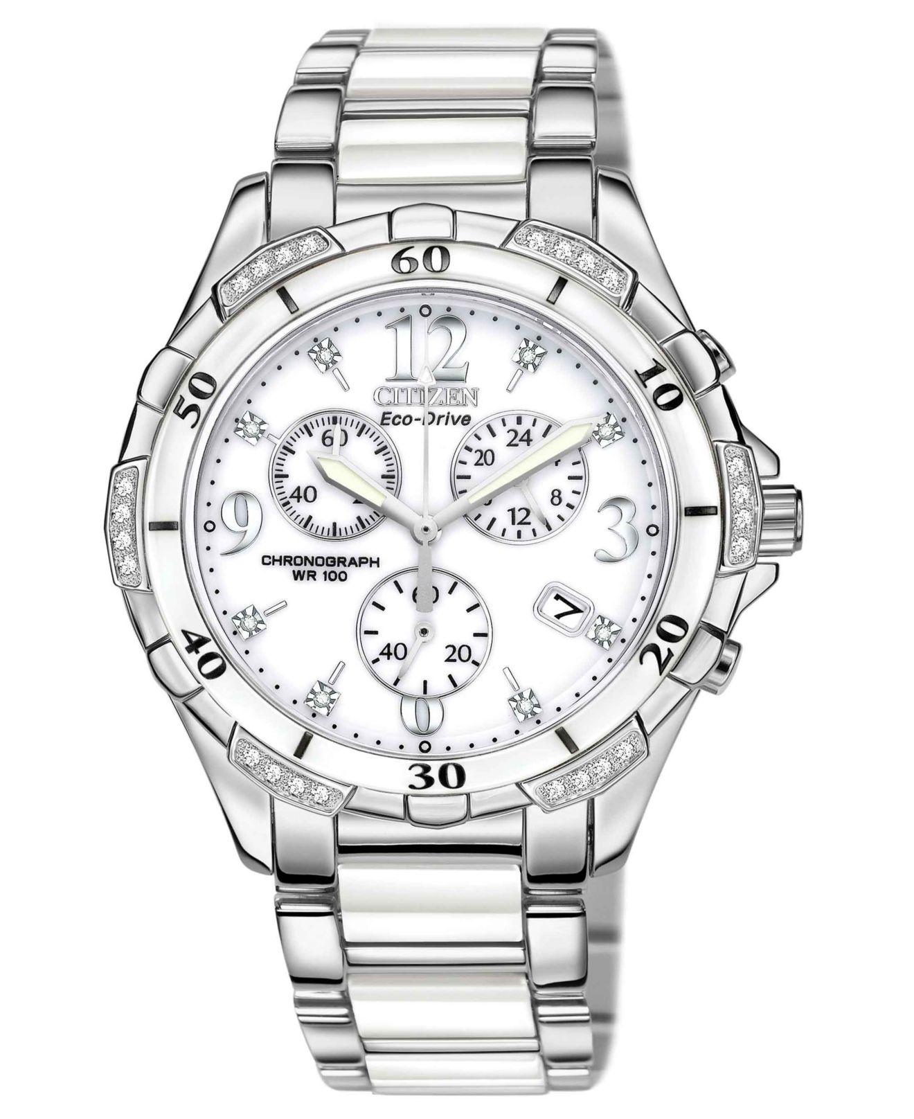 Women's Citizen Watch Silver Louisville Cardinals Eco-Drive White Dial Stainless Steel