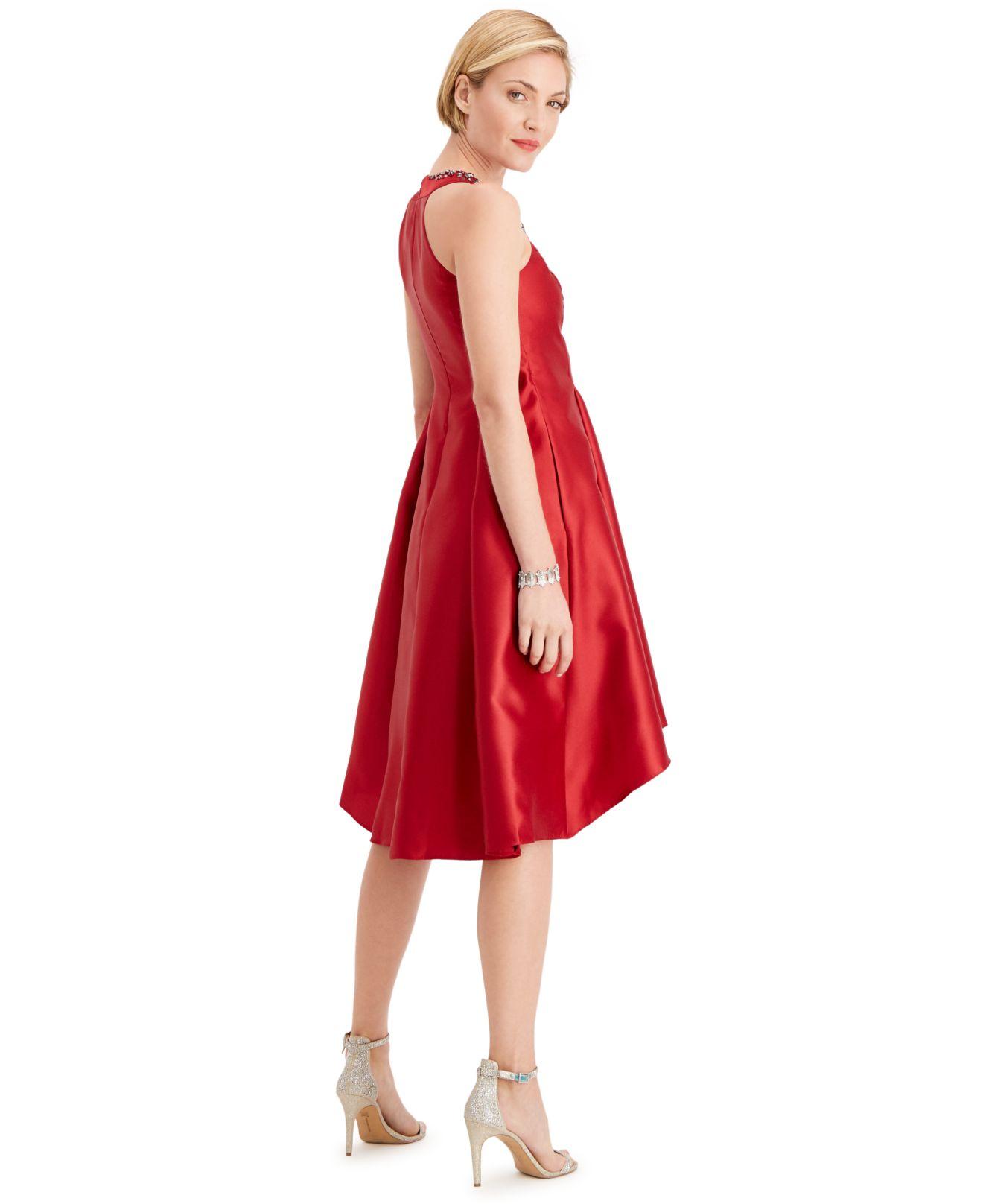 Adrianna Papell Synthetic Rhinestone High-low Dress in Red ...