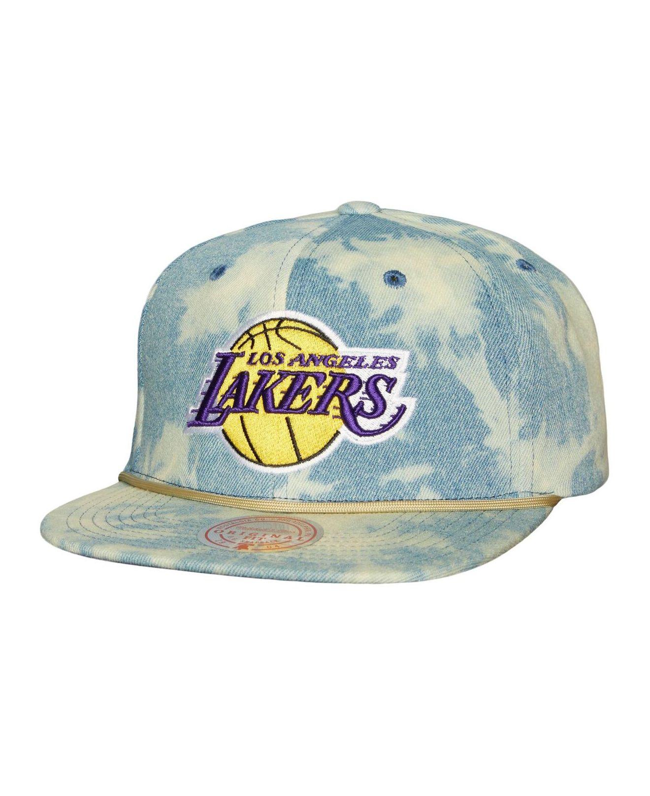 MITCHELL & NESS Los Angeles Lakers Mens Stretch Fitted Hat - BLACK