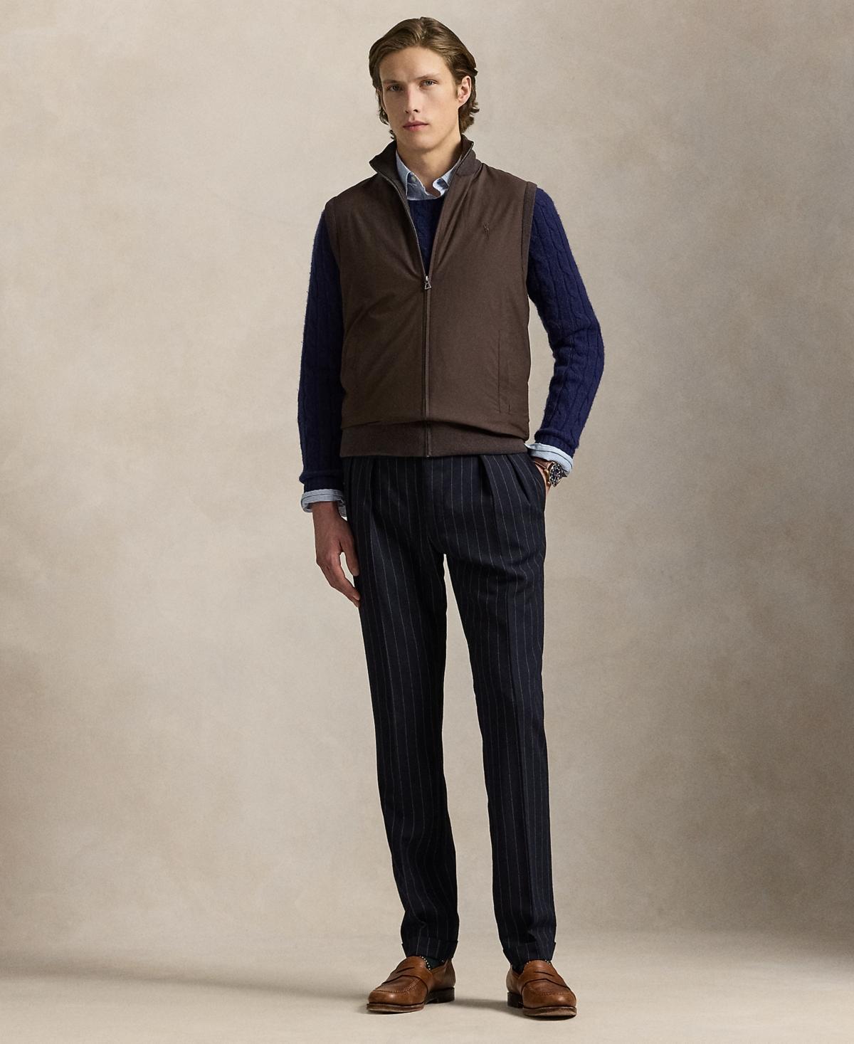 Polo Ralph Lauren Hybrid Full-zip Sweater Vest in Black for Men | Lyst
