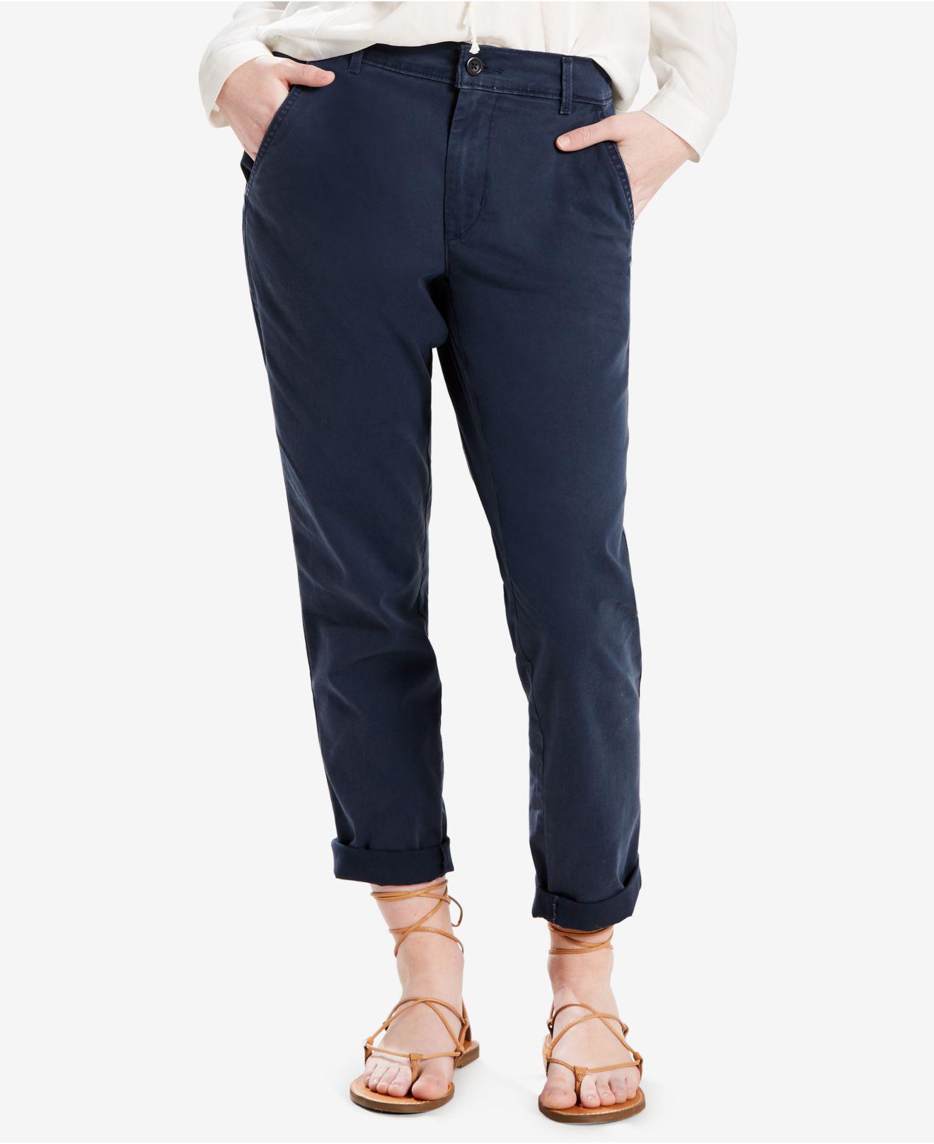 Levi's Cotton Twill Chino Pants in Navy (Blue) - Lyst