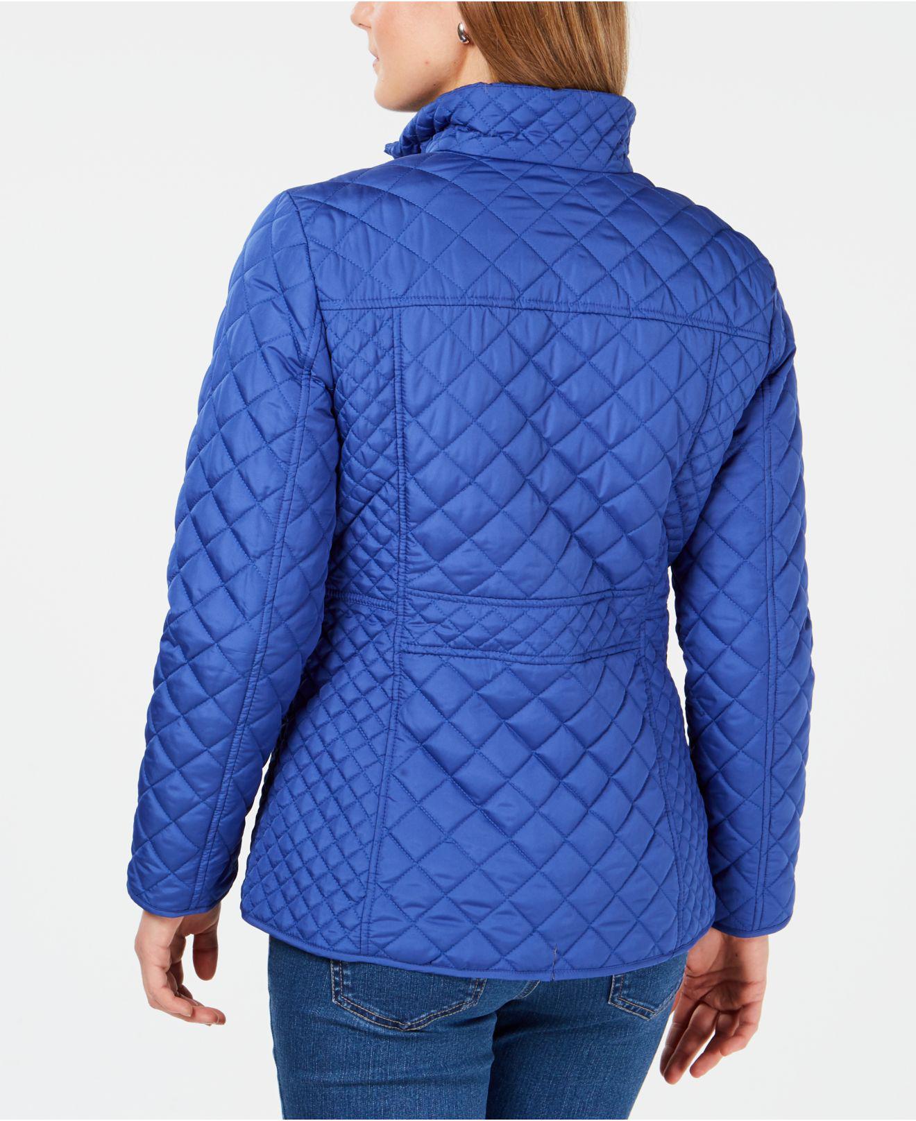 Charter Club Synthetic Quilted Jacket, Created For Macy's in Blue Lyst