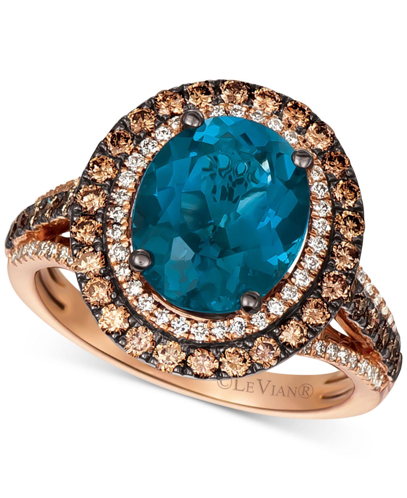 Le Vian ® Deep Sea Blue Topaz (4 Ct. T.w.) & Diamond (7/8 Ct.t.w