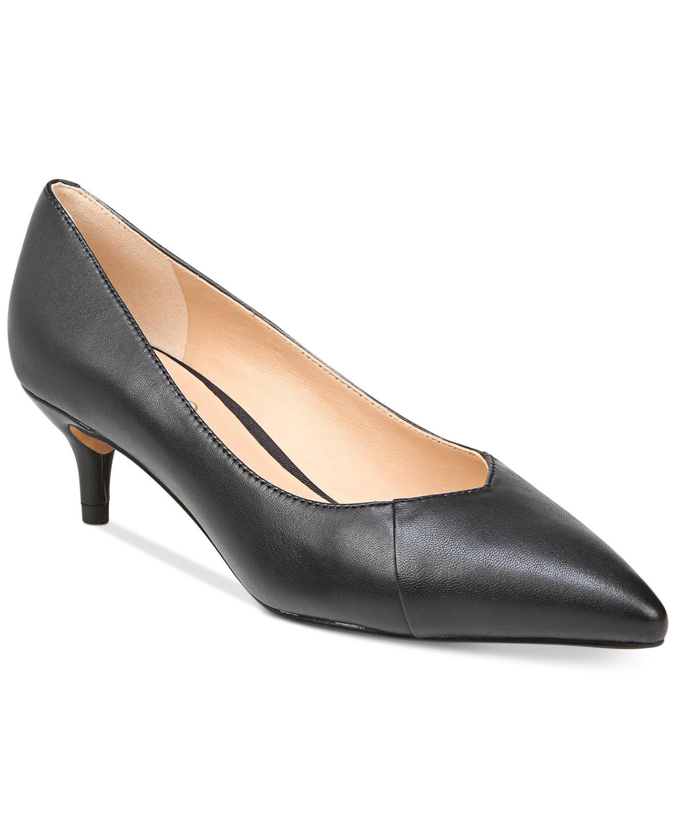 Franco Sarto Leather Donnie Pumps in Black - Lyst