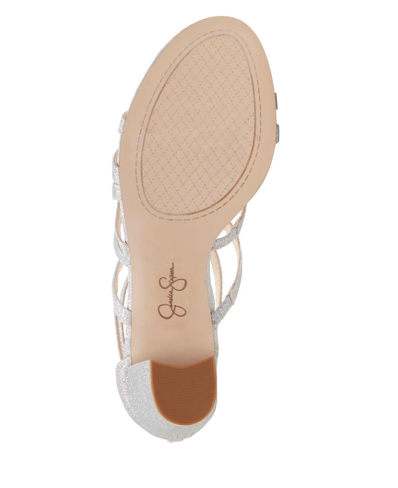 jessica simpson stassey glitter strappy block heel sandals