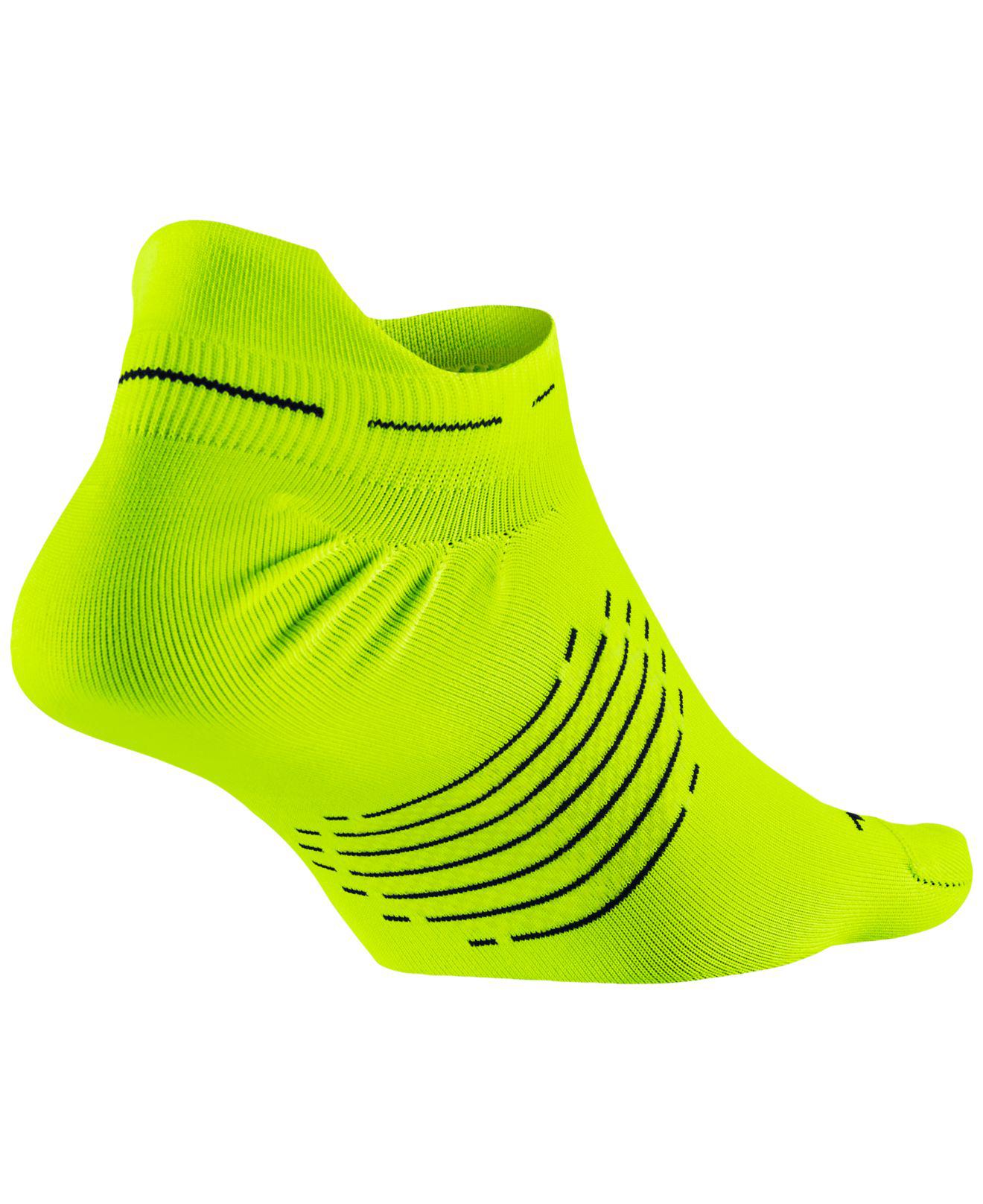 Nike Synthetic Elite Drifit Noshow Running Socks in Yellow for Men Lyst