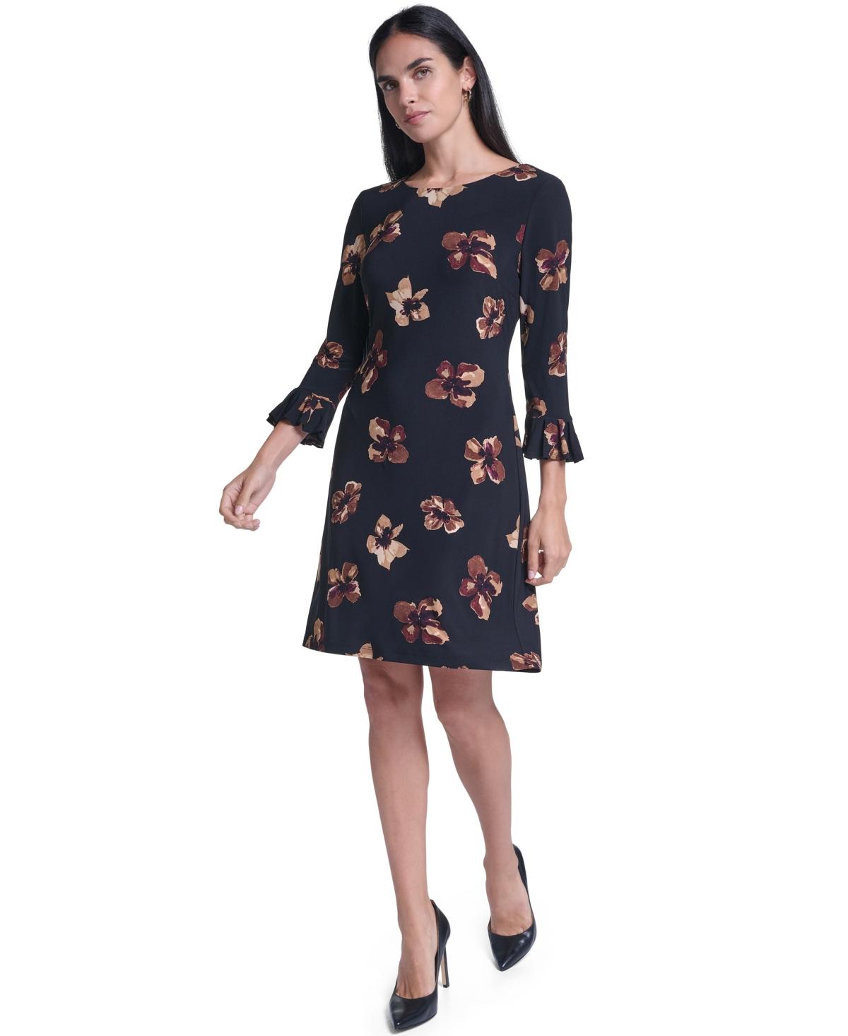 long sleeve animal print dress Milumia Women's Leopard Mini Y2k Bell Going Out Dresses a back zip closure SD-05.08.25 Cocktail Winter Mini Dresses Color:AS Photo（Purple）