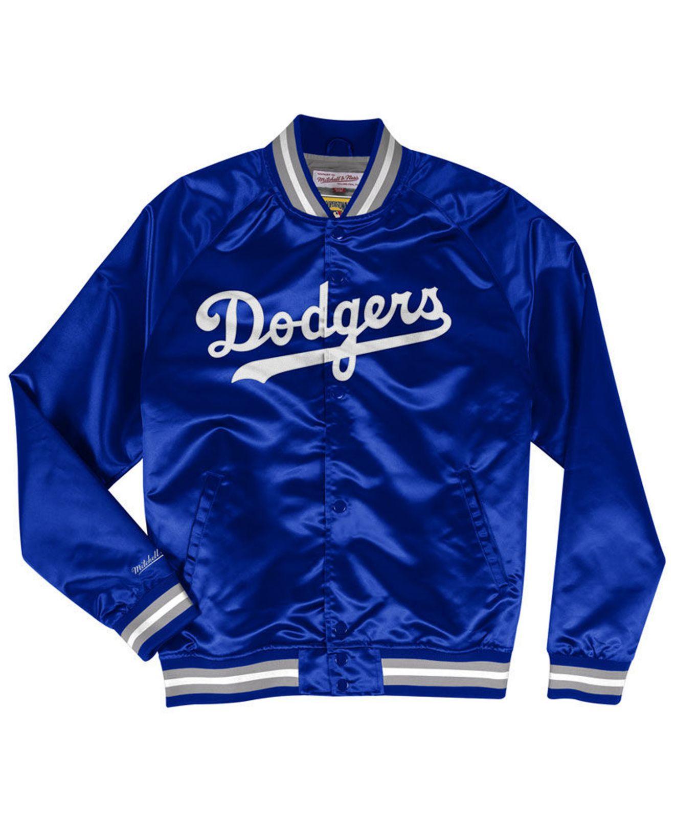 Mitchell & Ness Los Angeles Dodgers Lightweight Satin Jacket in Blue