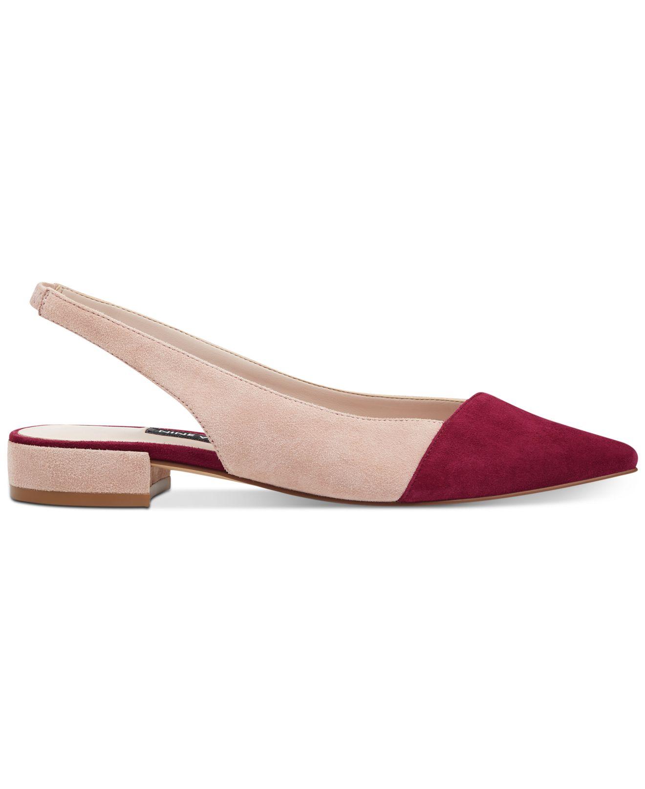 nine west pink flats